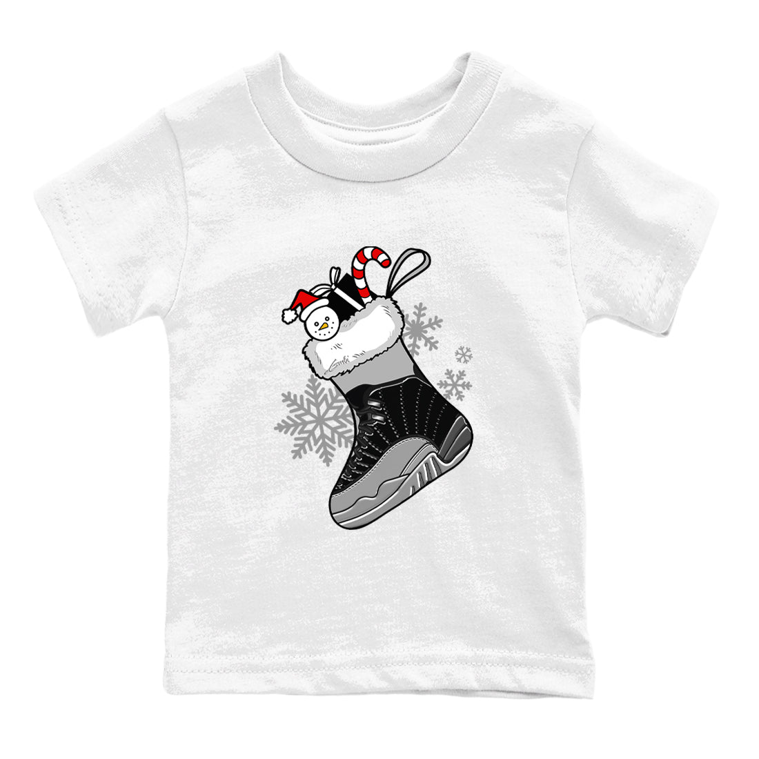 snkmatch Stocking snkmatch Tees Kids - Air Jordan 12 Black Wolf Grey