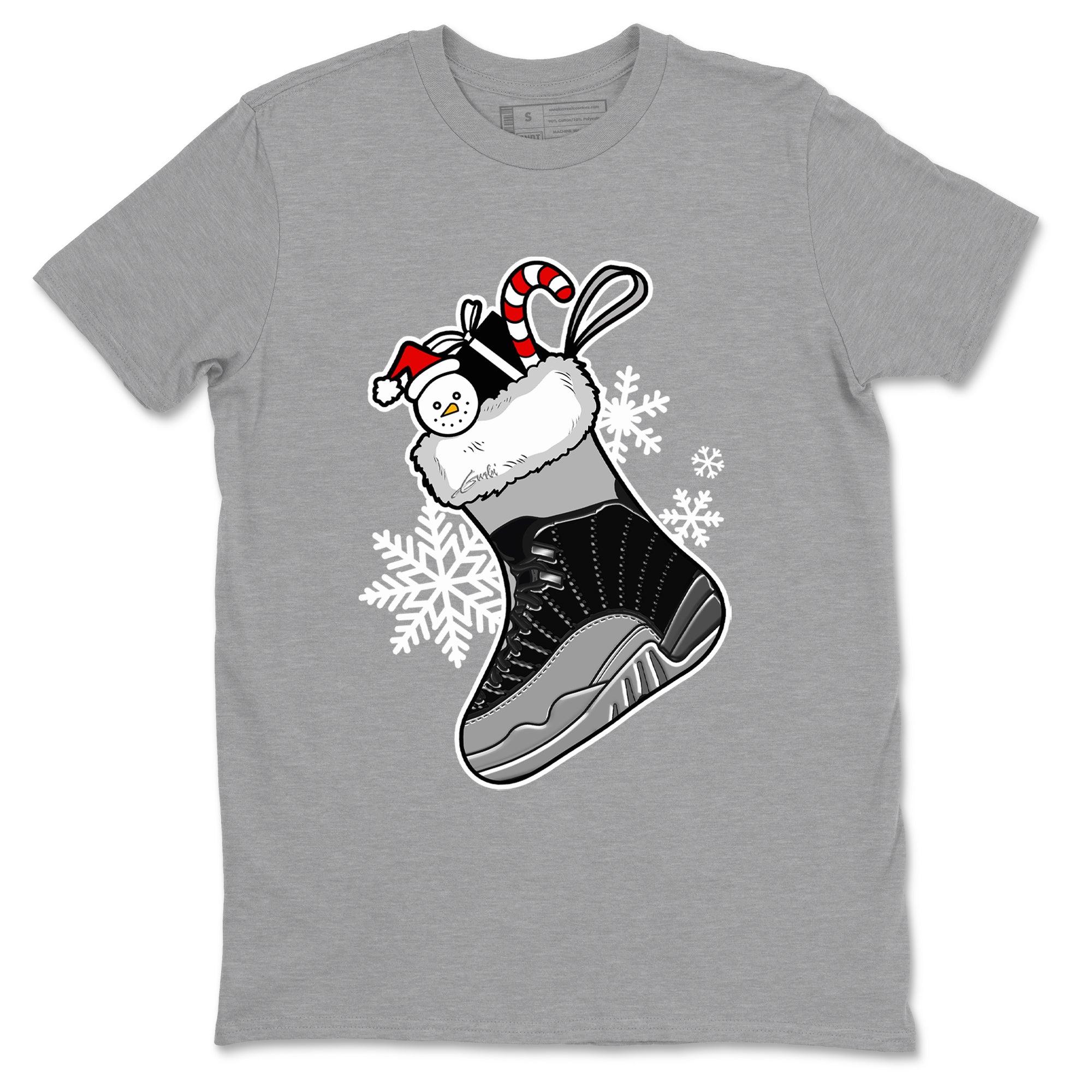 snkmatch Stocking snkmatch Tees - Air Jordan 12 Black Wolf Grey
