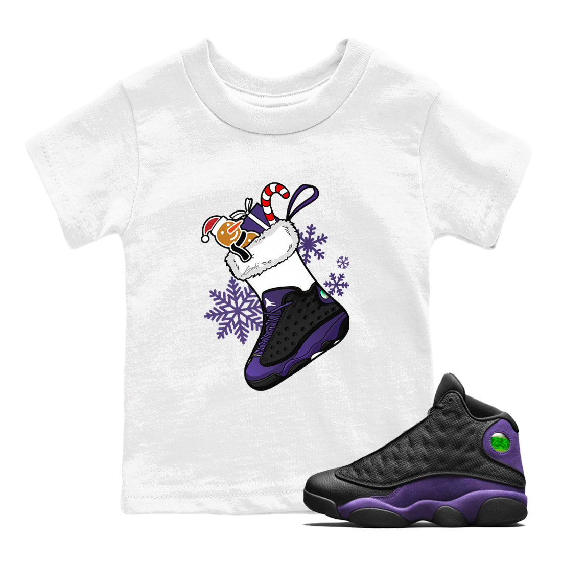 snkmatch Stocking snkmatch Tees Kids - Air Jordan 13 Court Purple