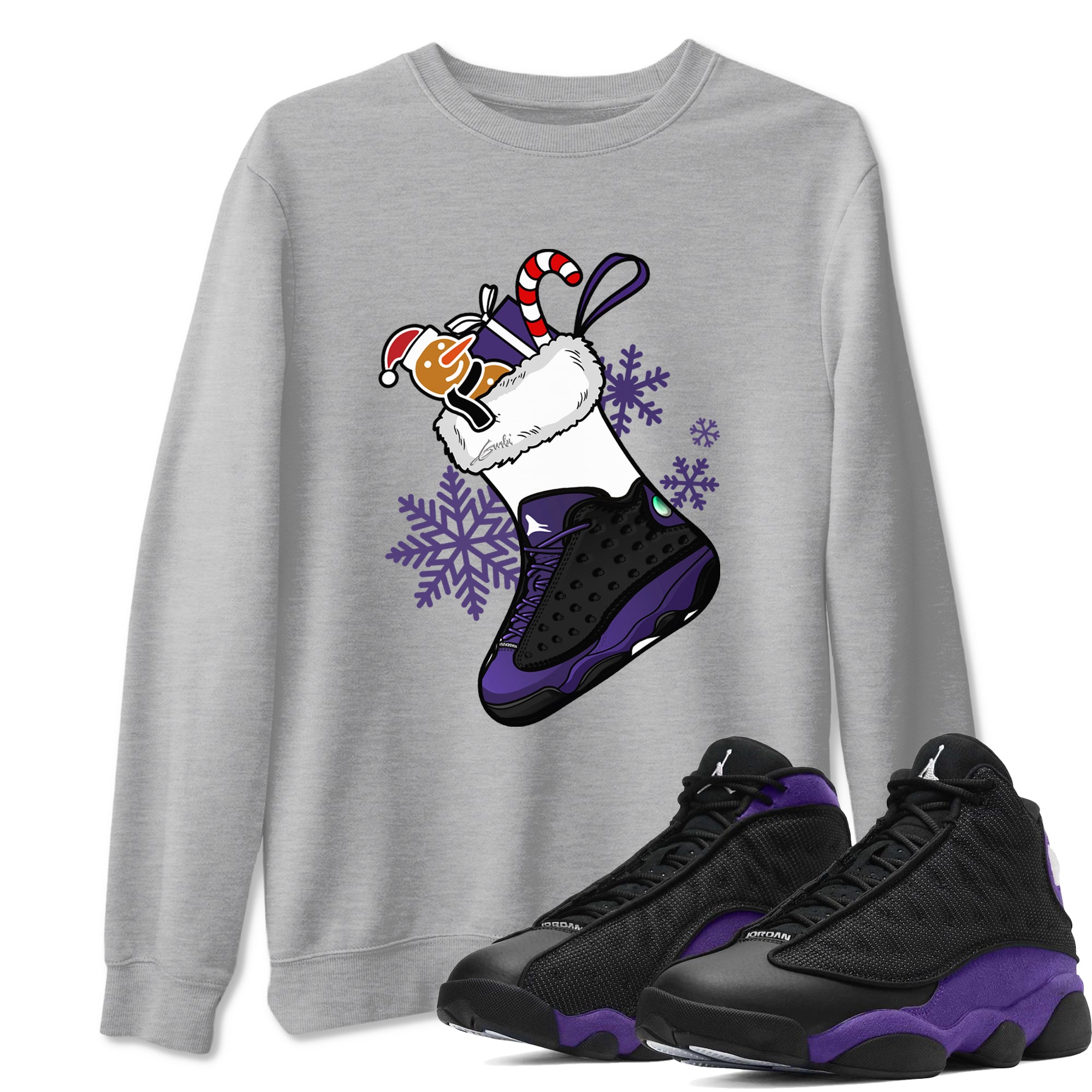 snkmatch Stocking snkmatch Tees - Air Jordan 13 Court Purple