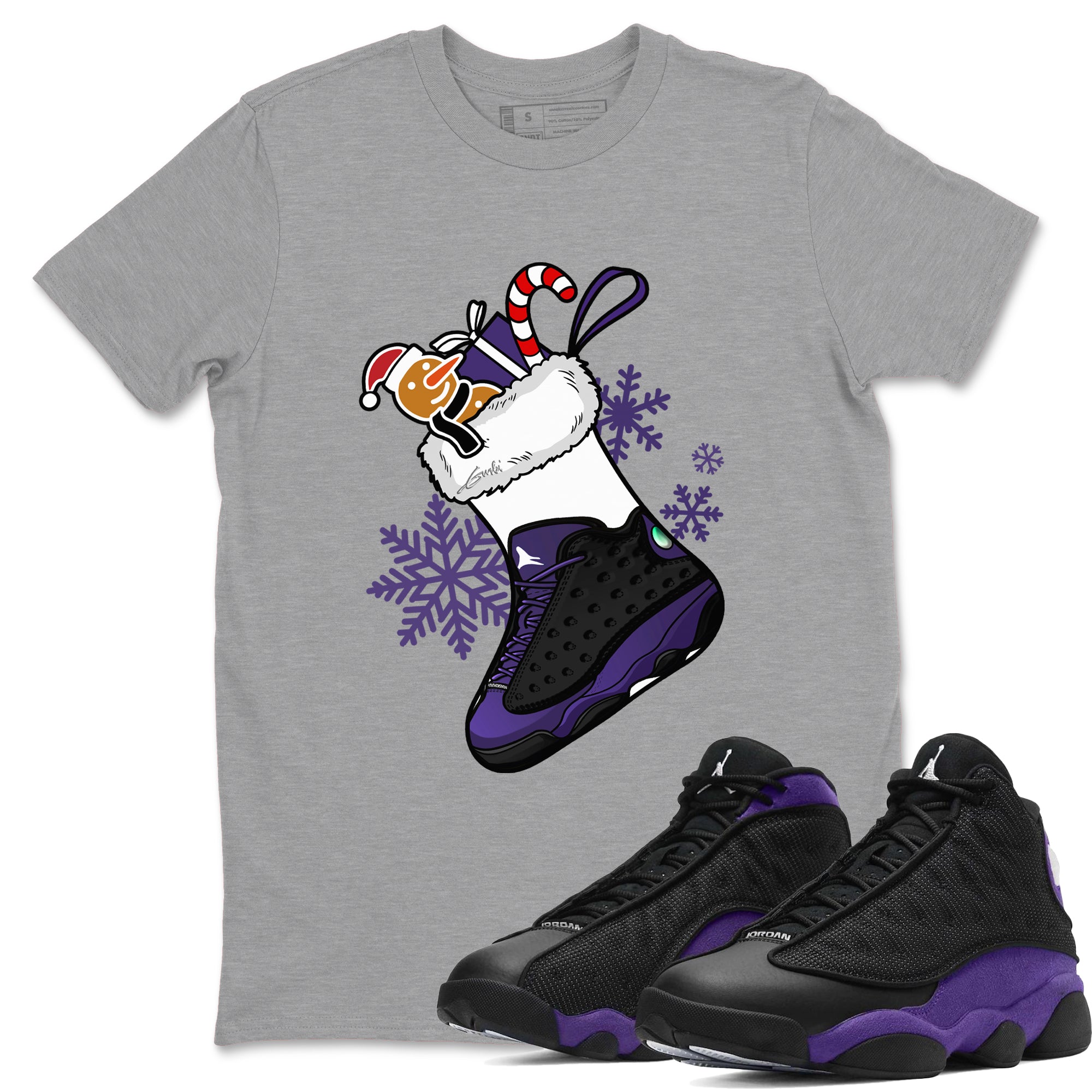 snkmatch Stocking snkmatch Tees - Air Jordan 13 Court Purple