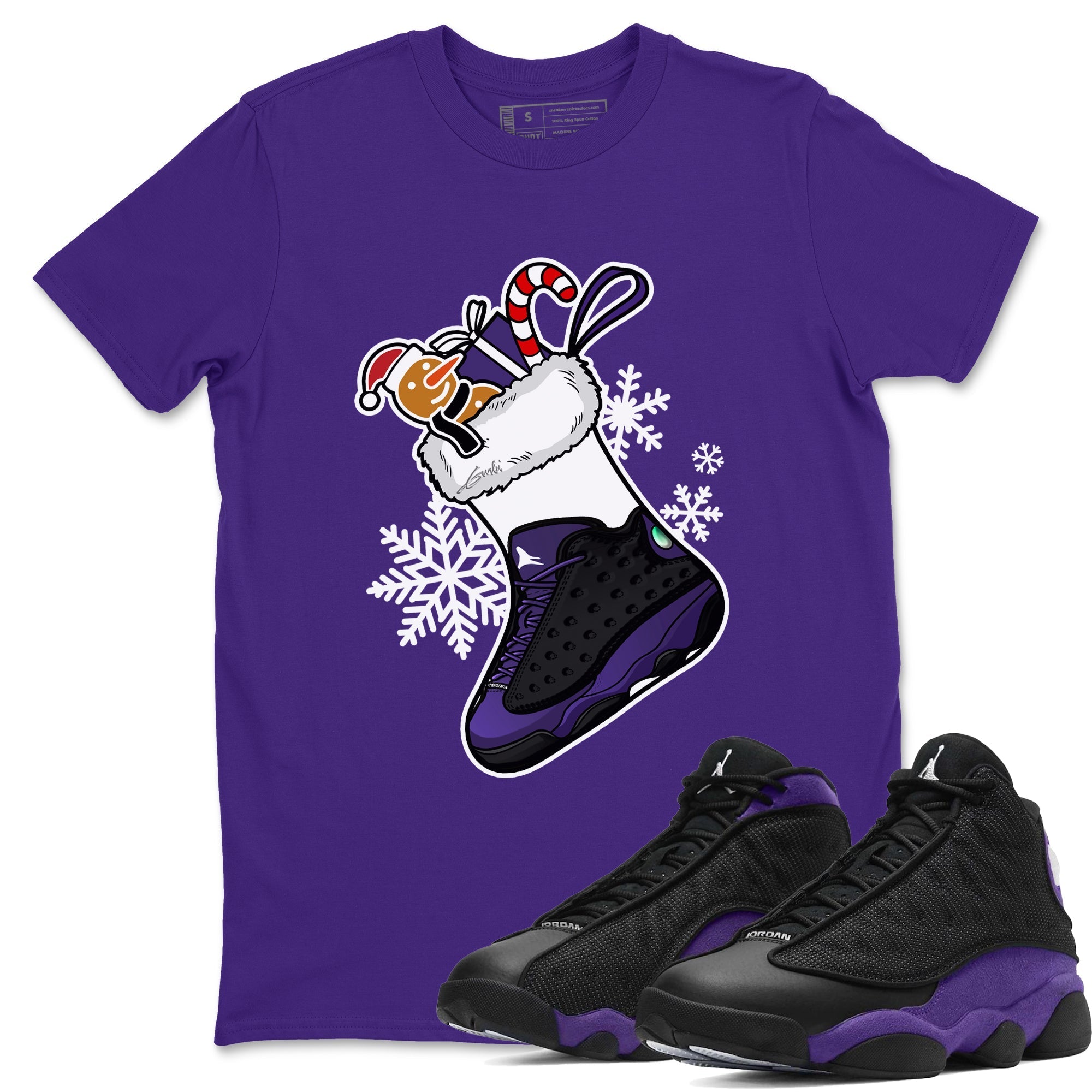 snkmatch Stocking snkmatch Tees - Air Jordan 13 Court Purple