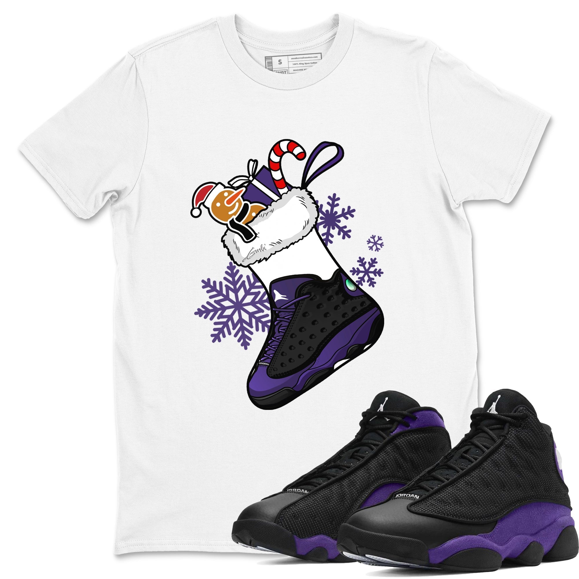 snkmatch Stocking snkmatch Tees - Air Jordan 13 Court Purple