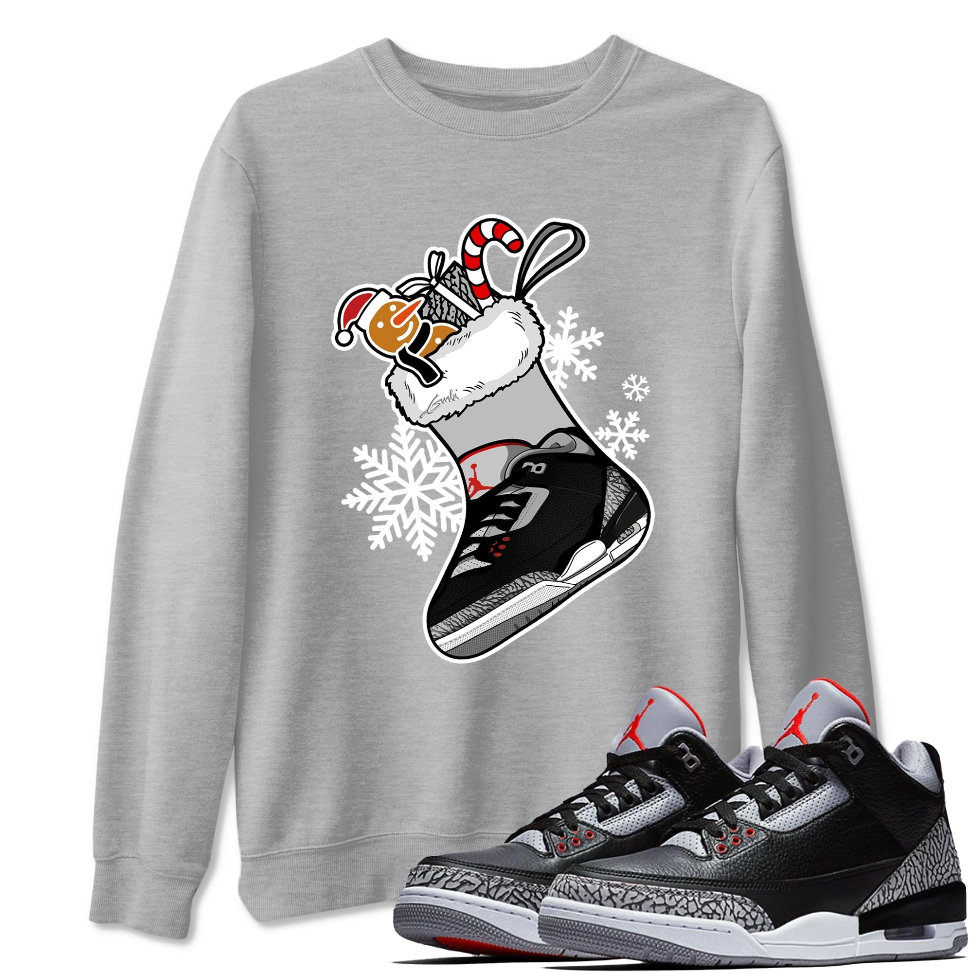 snkmatch Stocking snkmatch Tees - Air Jordan 3 Black Cement