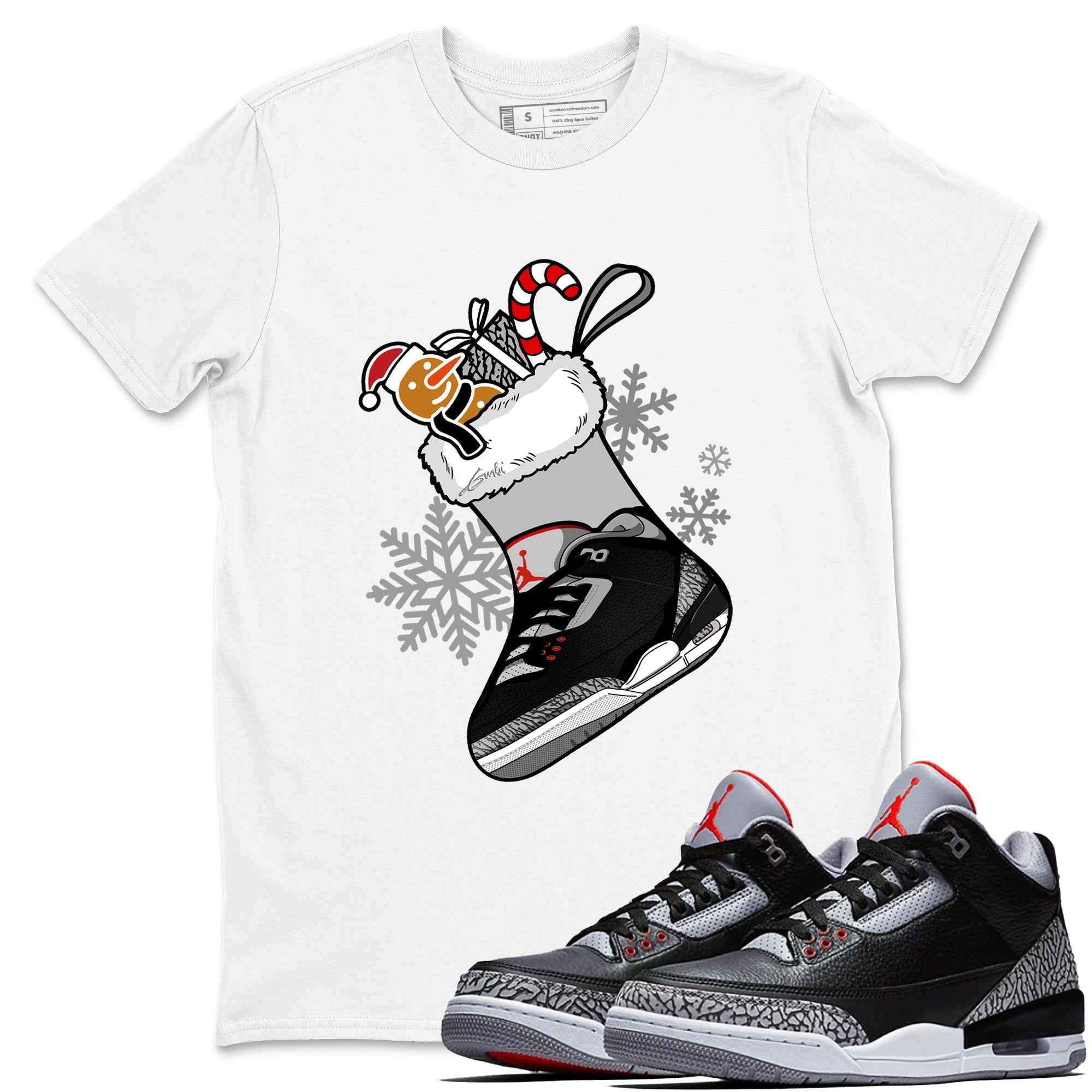 snkmatch Stocking snkmatch Tees - Air Jordan 3 Black Cement
