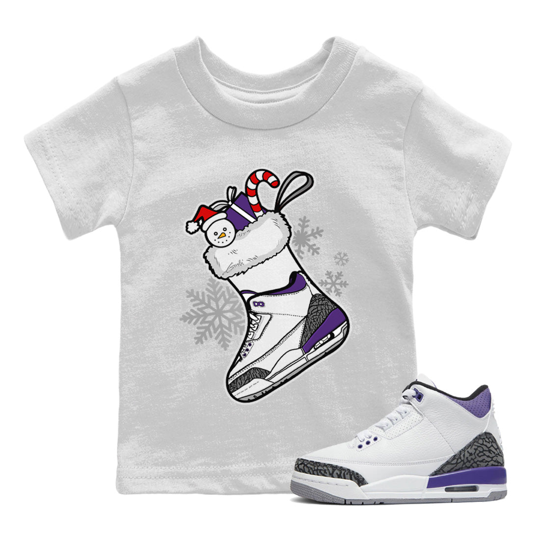 snkmatch Stocking Kids Tops - Air Jordan 3 Dark Iris