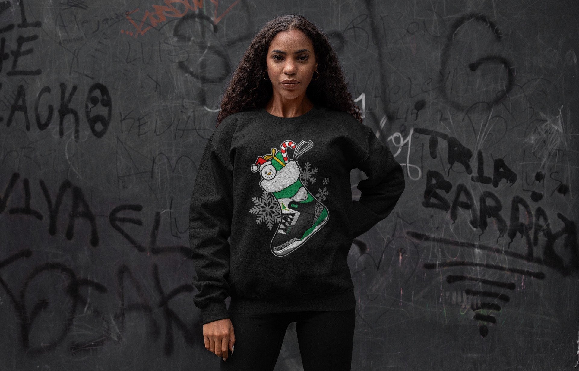 snkmatch Stocking Unisex Tops - Air Jordan 3 Pine Green