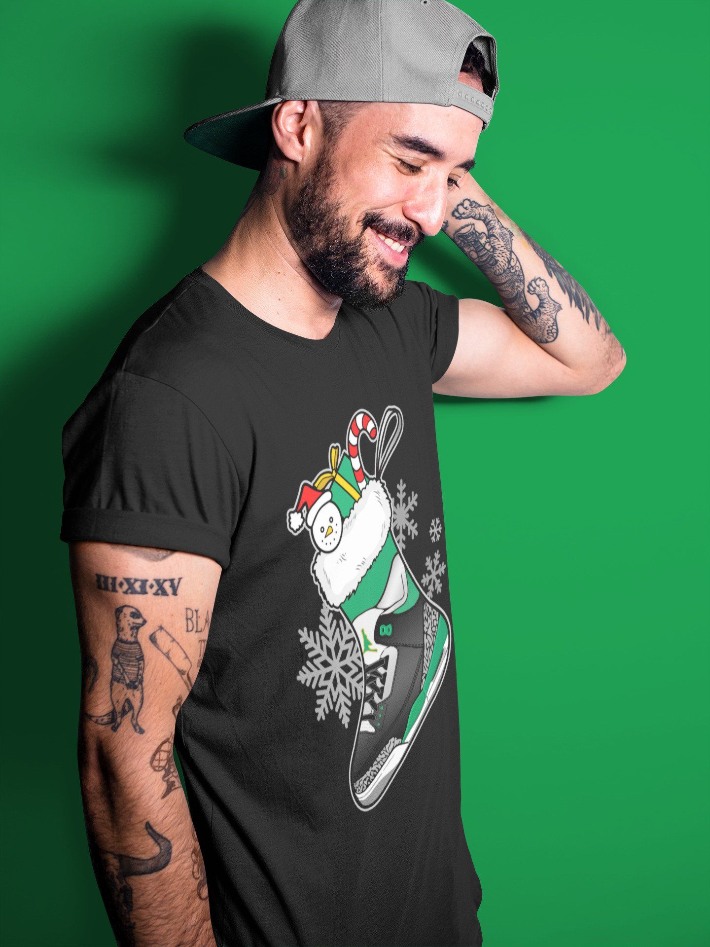 snkmatch Stocking Unisex Tops - Air Jordan 3 Pine Green