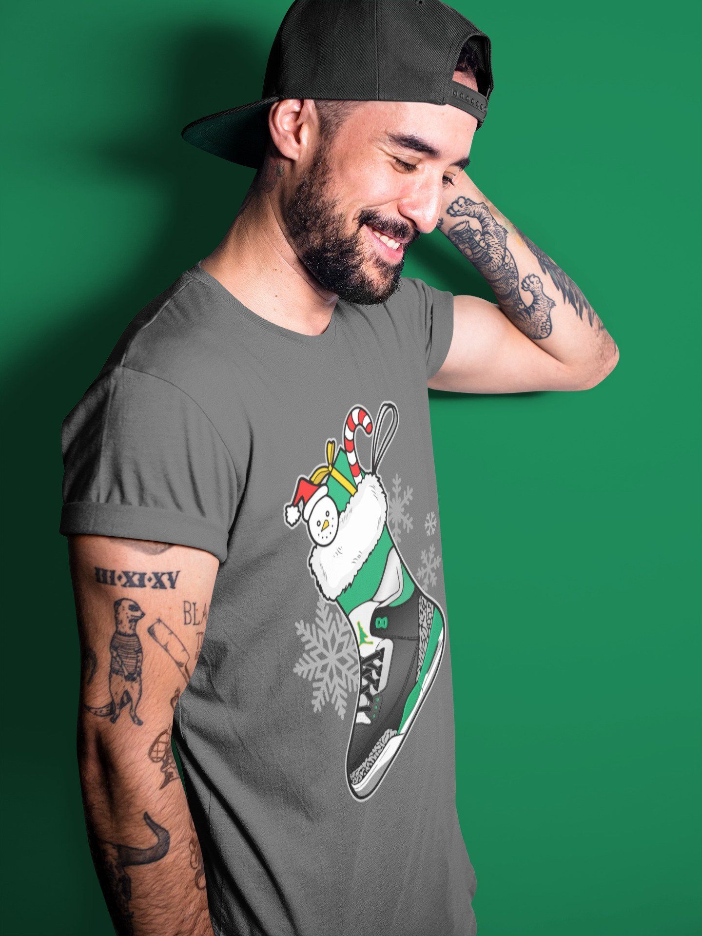 snkmatch Stocking Unisex Tops - Air Jordan 3 Pine Green