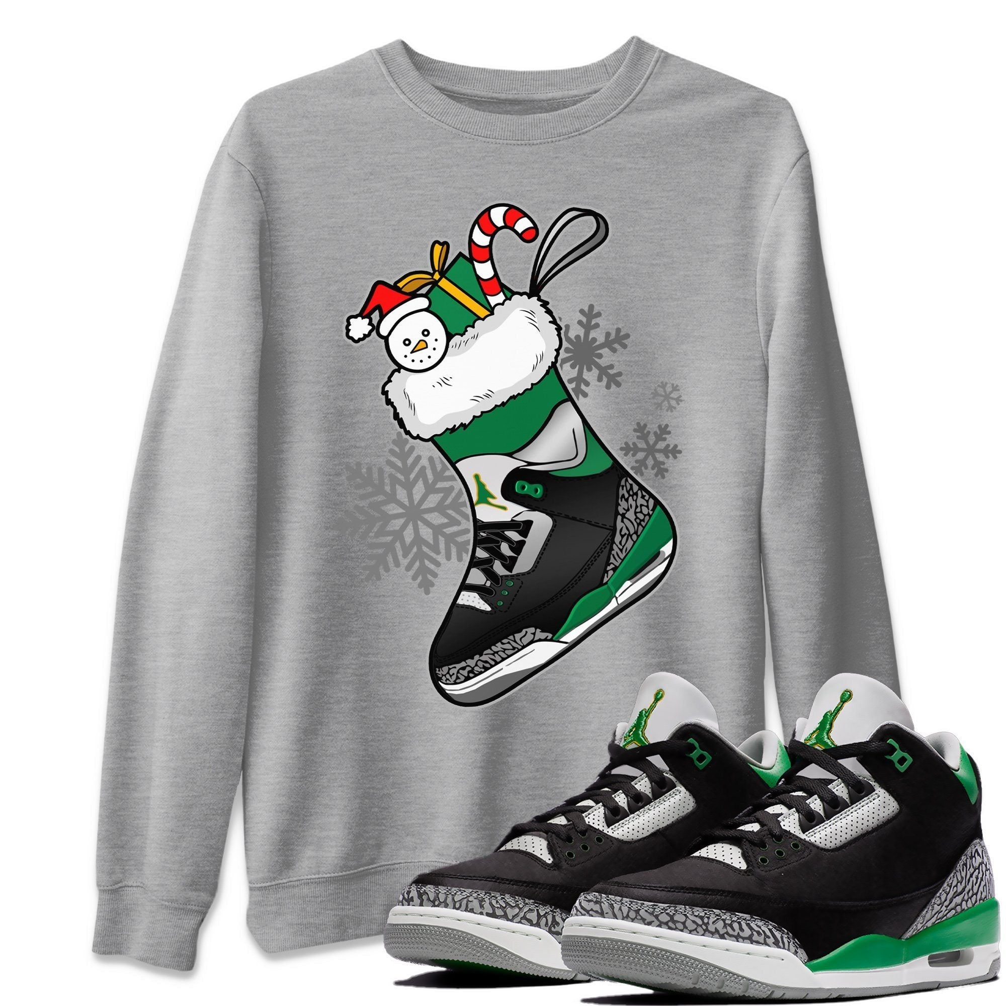 snkmatch Stocking Unisex Tops - Air Jordan 3 Pine Green