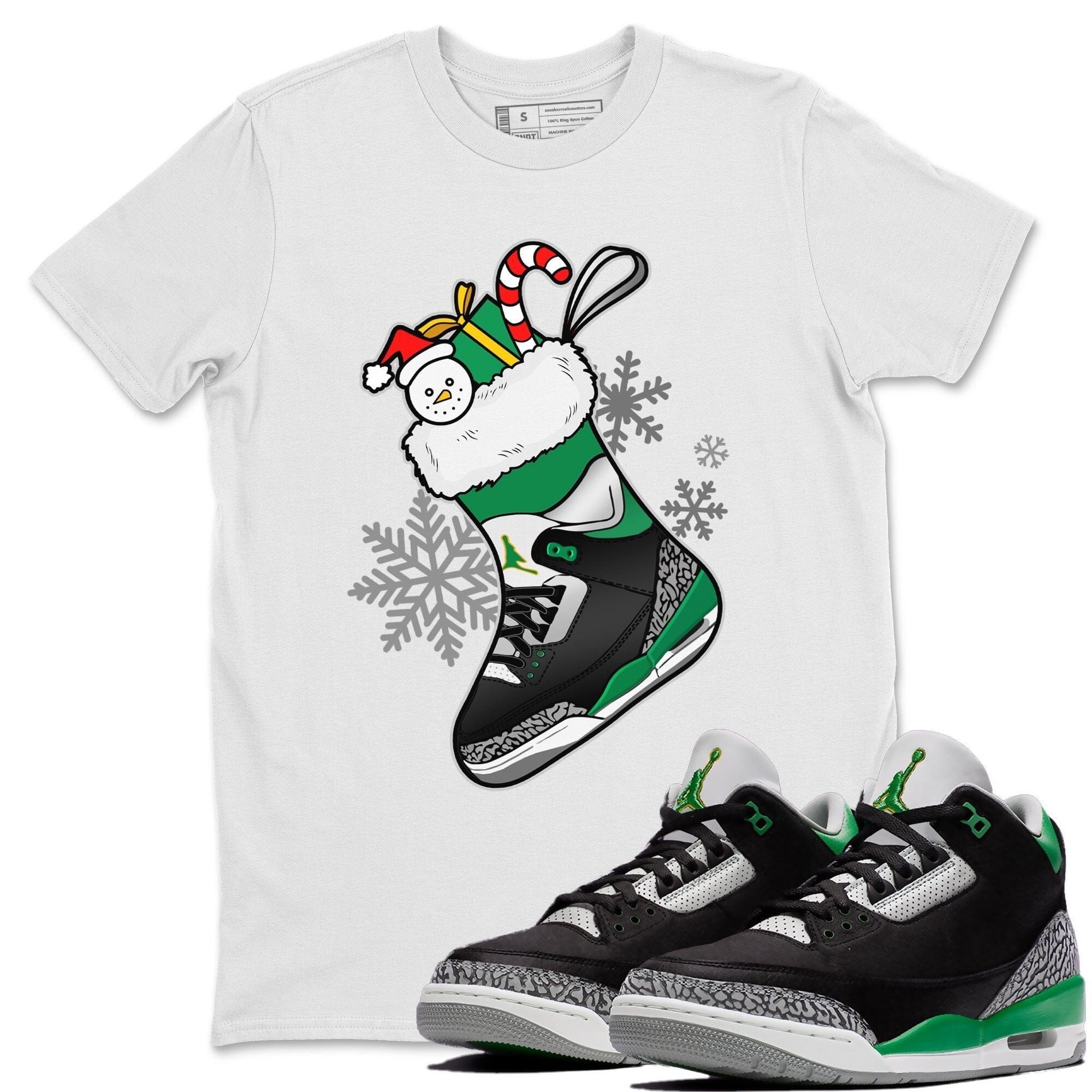 snkmatch Stocking Unisex Tops - Air Jordan 3 Pine Green