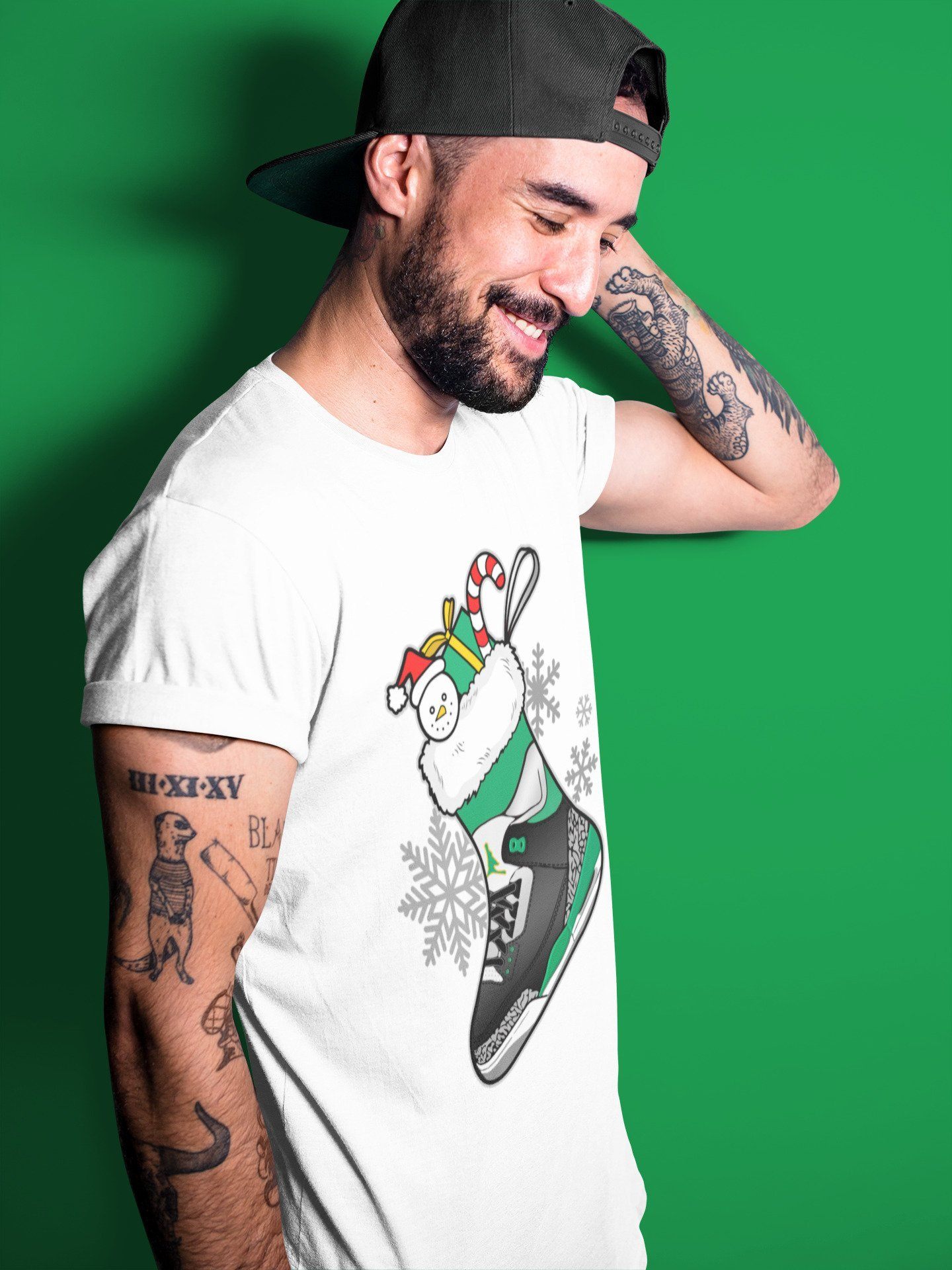 snkmatch Stocking Unisex Tops - Air Jordan 3 Pine Green