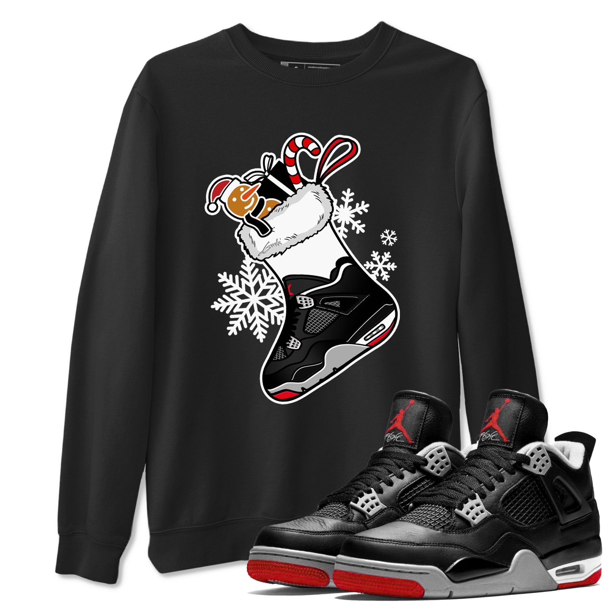 snkmatch Stocking snkmatch Tees - Air Jordan 4 Bred Reimagined