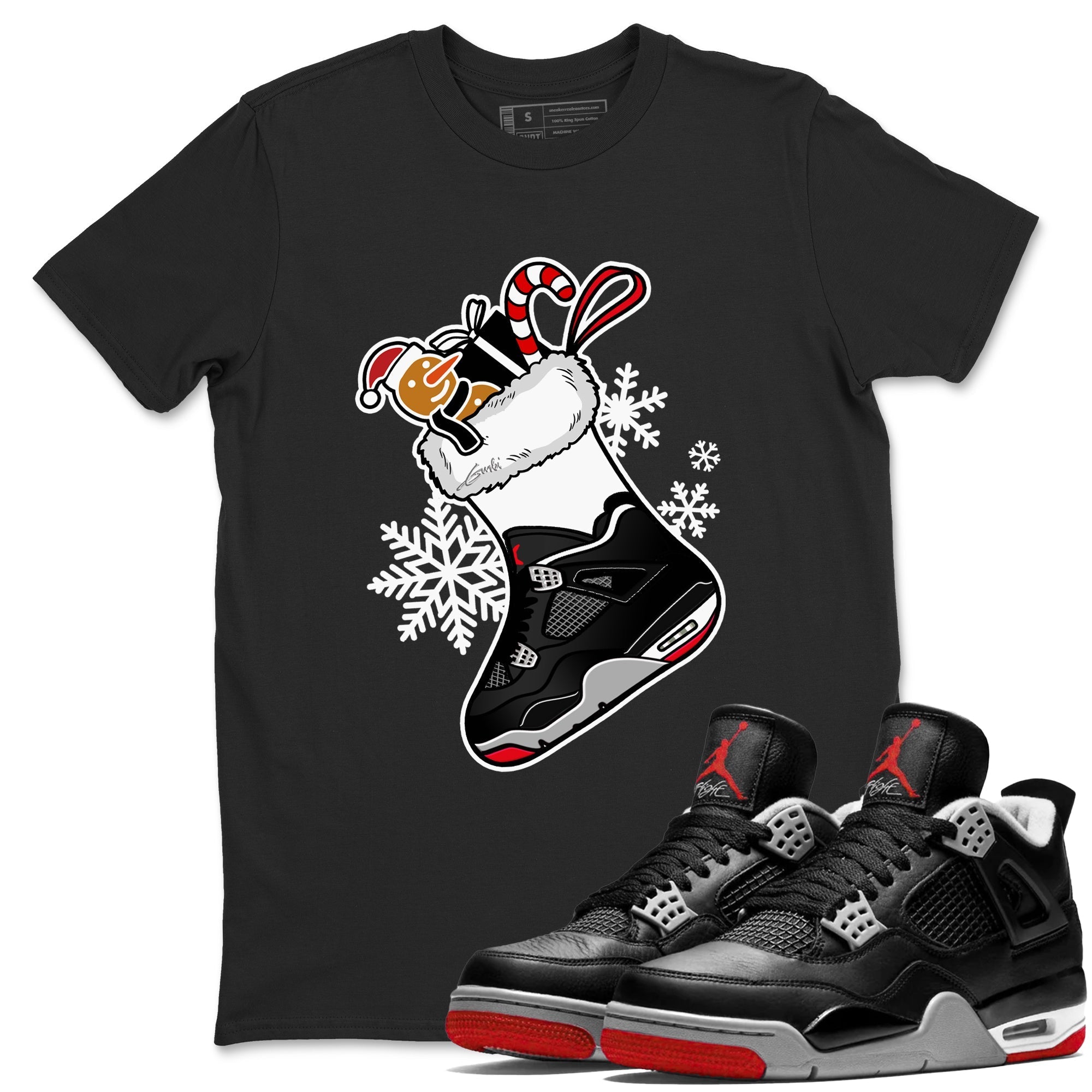 snkmatch Stocking snkmatch Tees - Air Jordan 4 Bred Reimagined