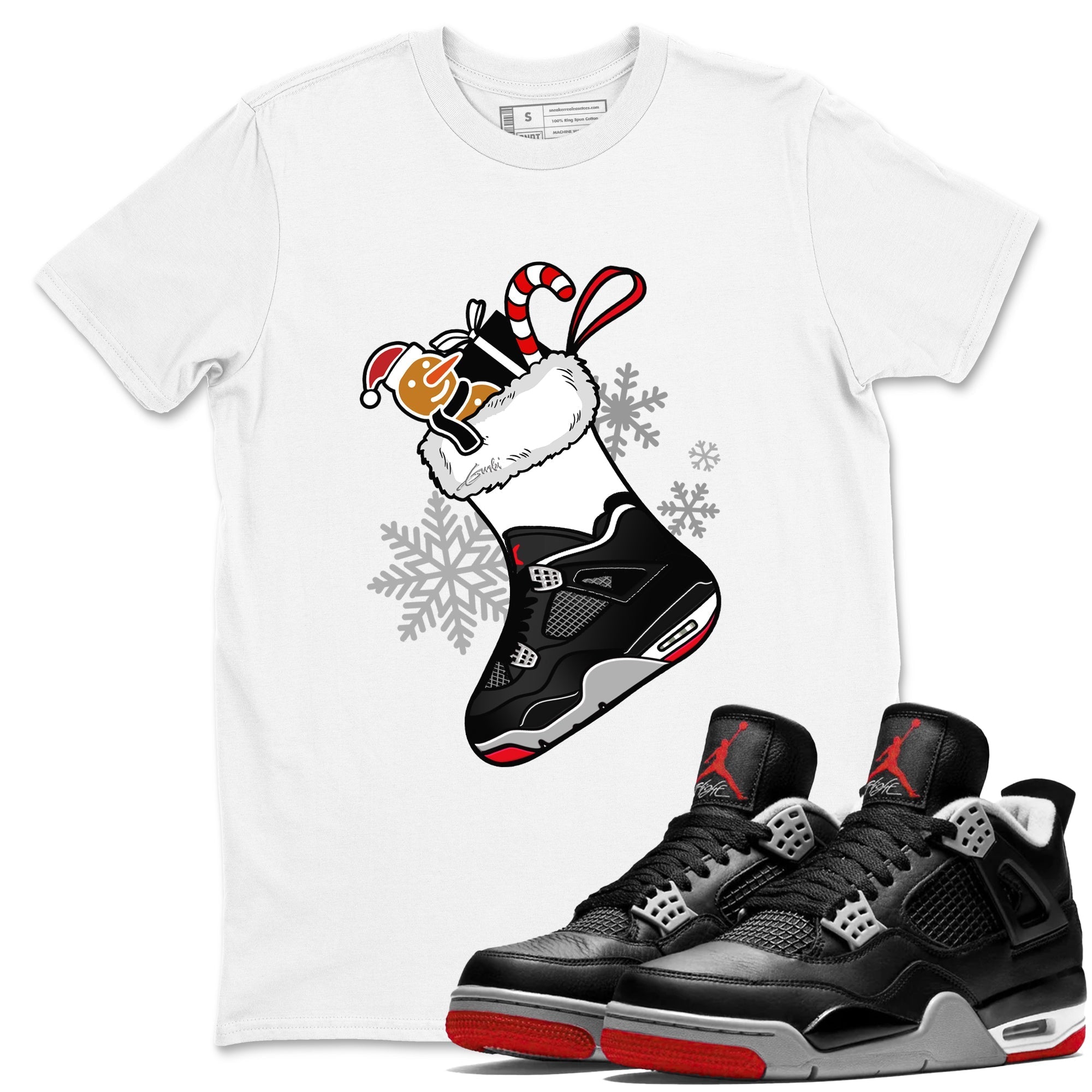 snkmatch Stocking snkmatch Tees - Air Jordan 4 Bred Reimagined