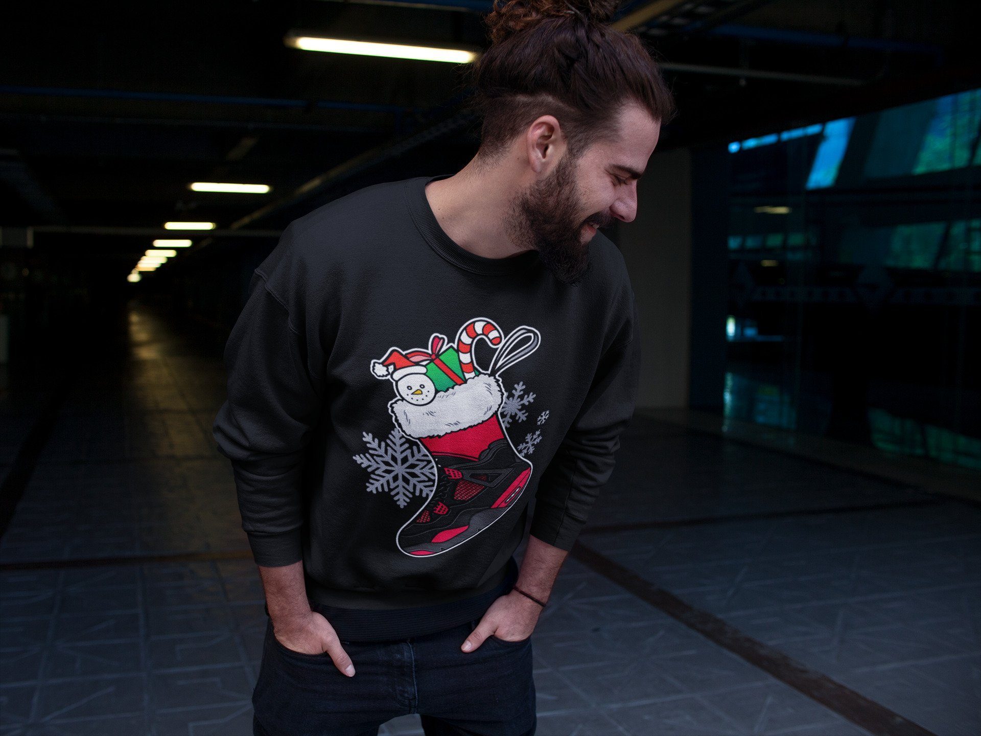 snkmatch Stocking Unisex Tops - Air Jordan 4 Red Thunder