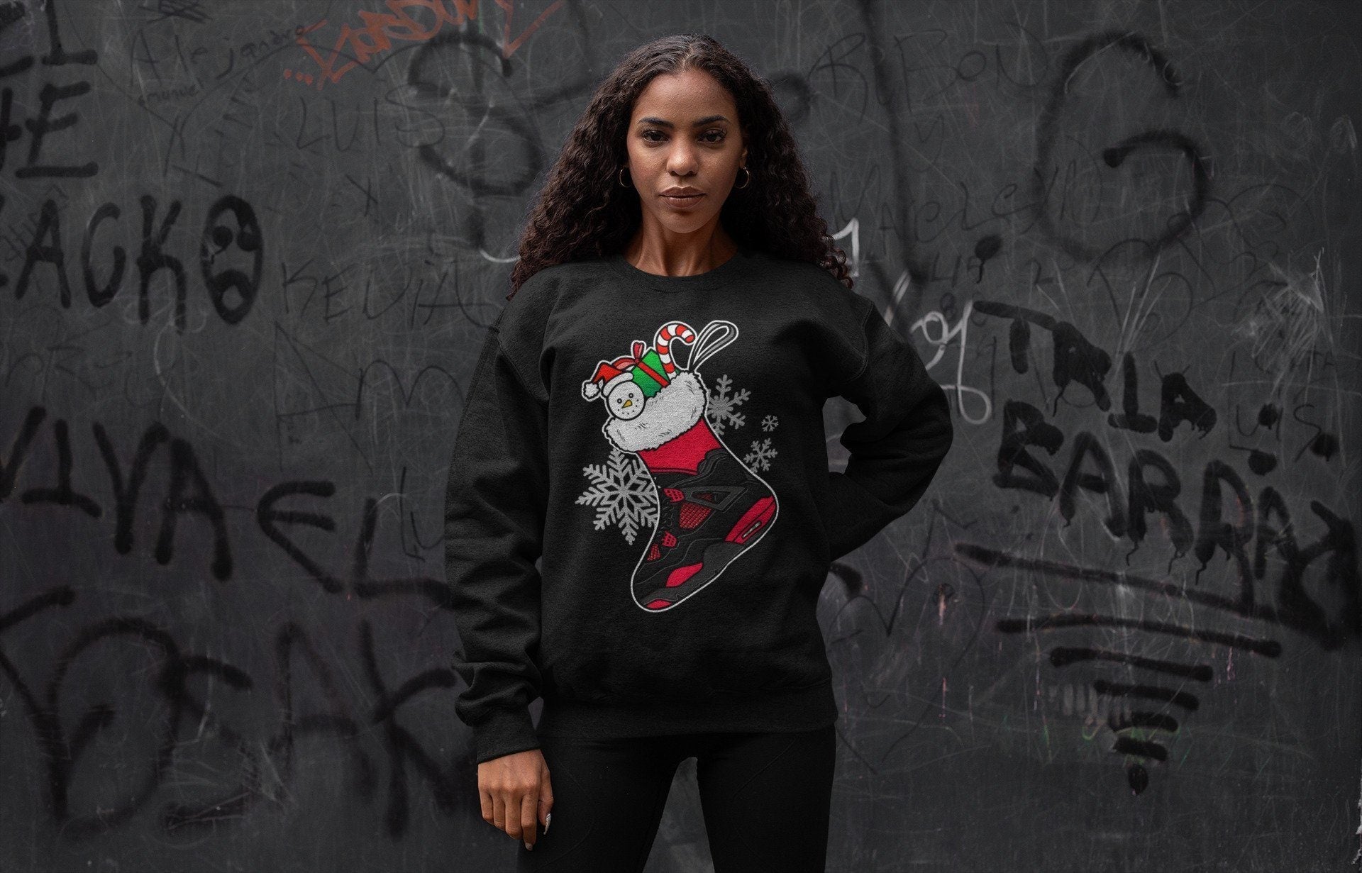 snkmatch Stocking Unisex Tops - Air Jordan 4 Red Thunder