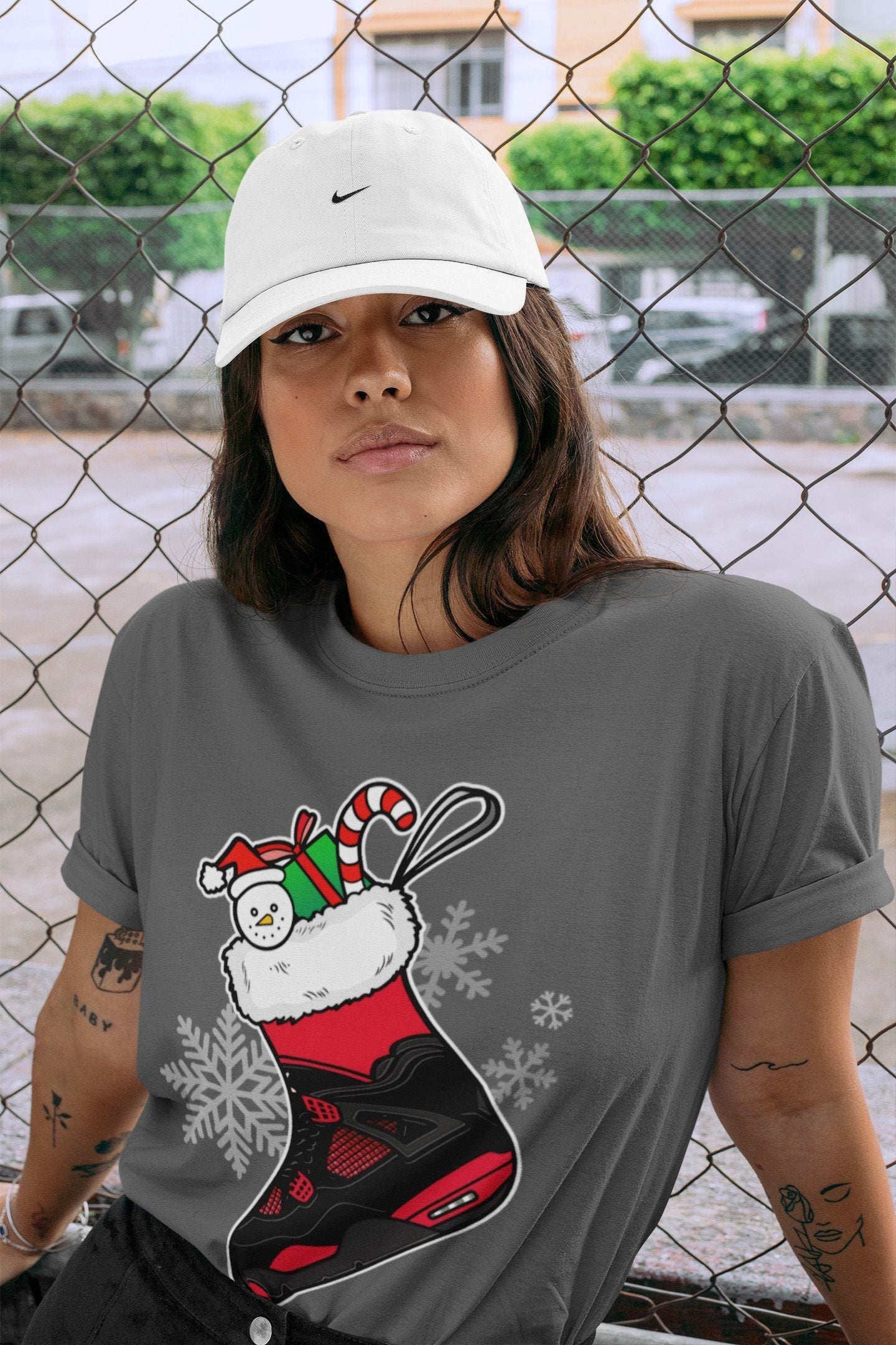 snkmatch Stocking Unisex Tops - Air Jordan 4 Red Thunder