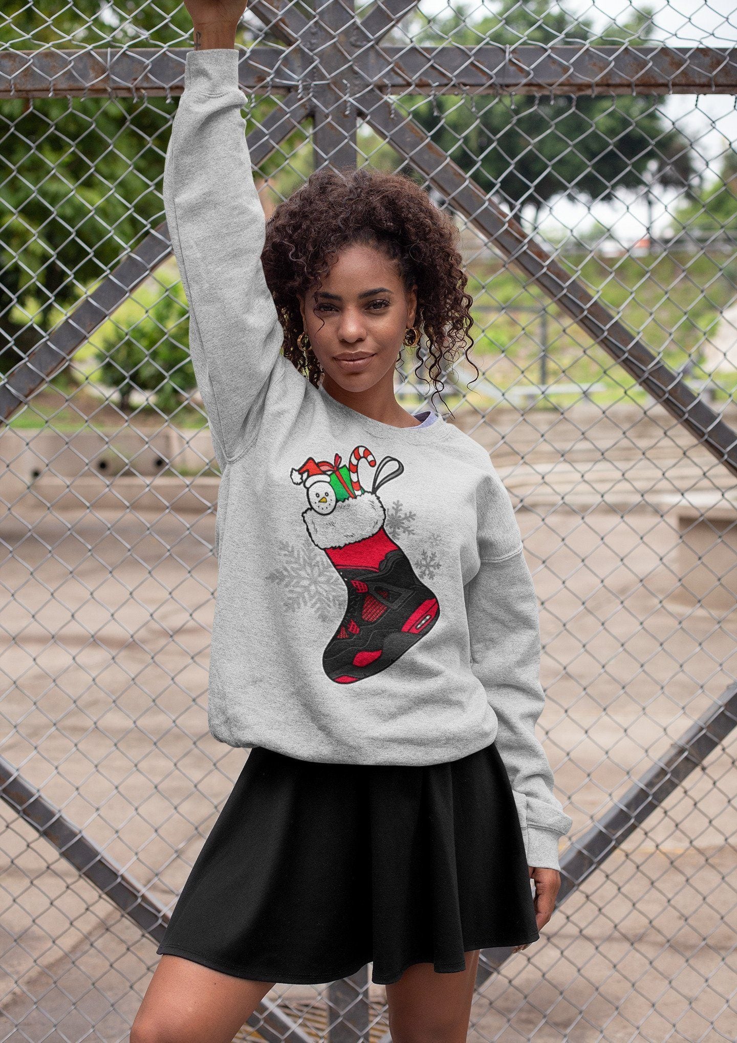 snkmatch Stocking Unisex Tops - Air Jordan 4 Red Thunder