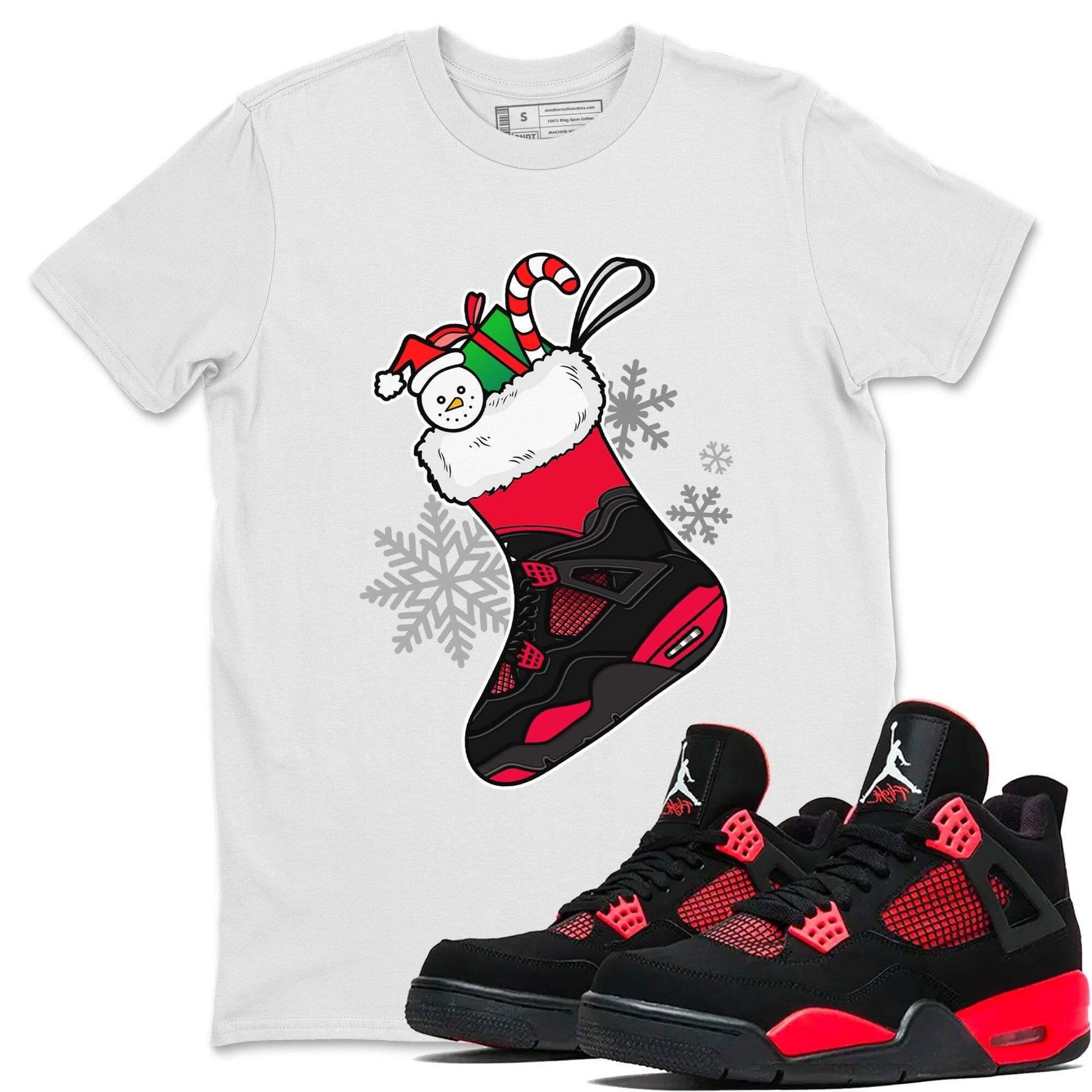 snkmatch Stocking Unisex Tops - Air Jordan 4 Red Thunder