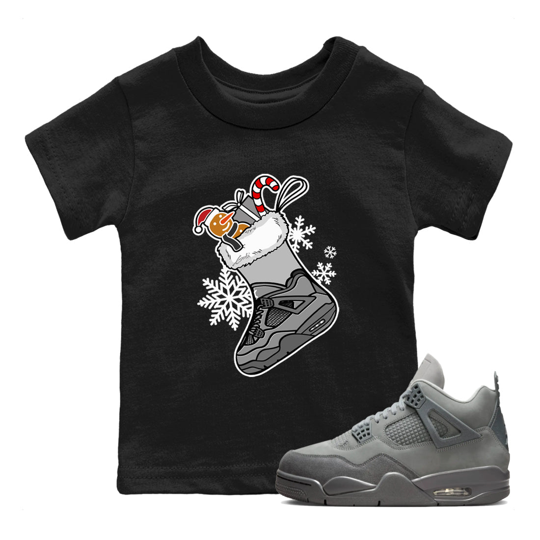 snkmatch Stocking snkmatch Tees Kids - Air Jordan 4 Wet Cement