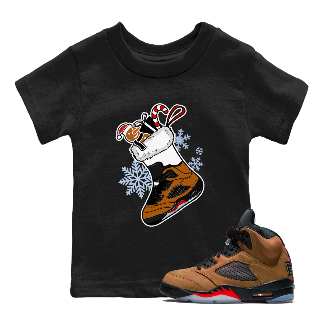 snkmatch Stocking snkmatch Tees Kids - Air Jordan 5 Archaeo Brown