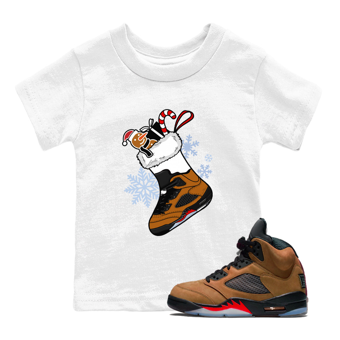 snkmatch Stocking snkmatch Tees Kids - Air Jordan 5 Archaeo Brown