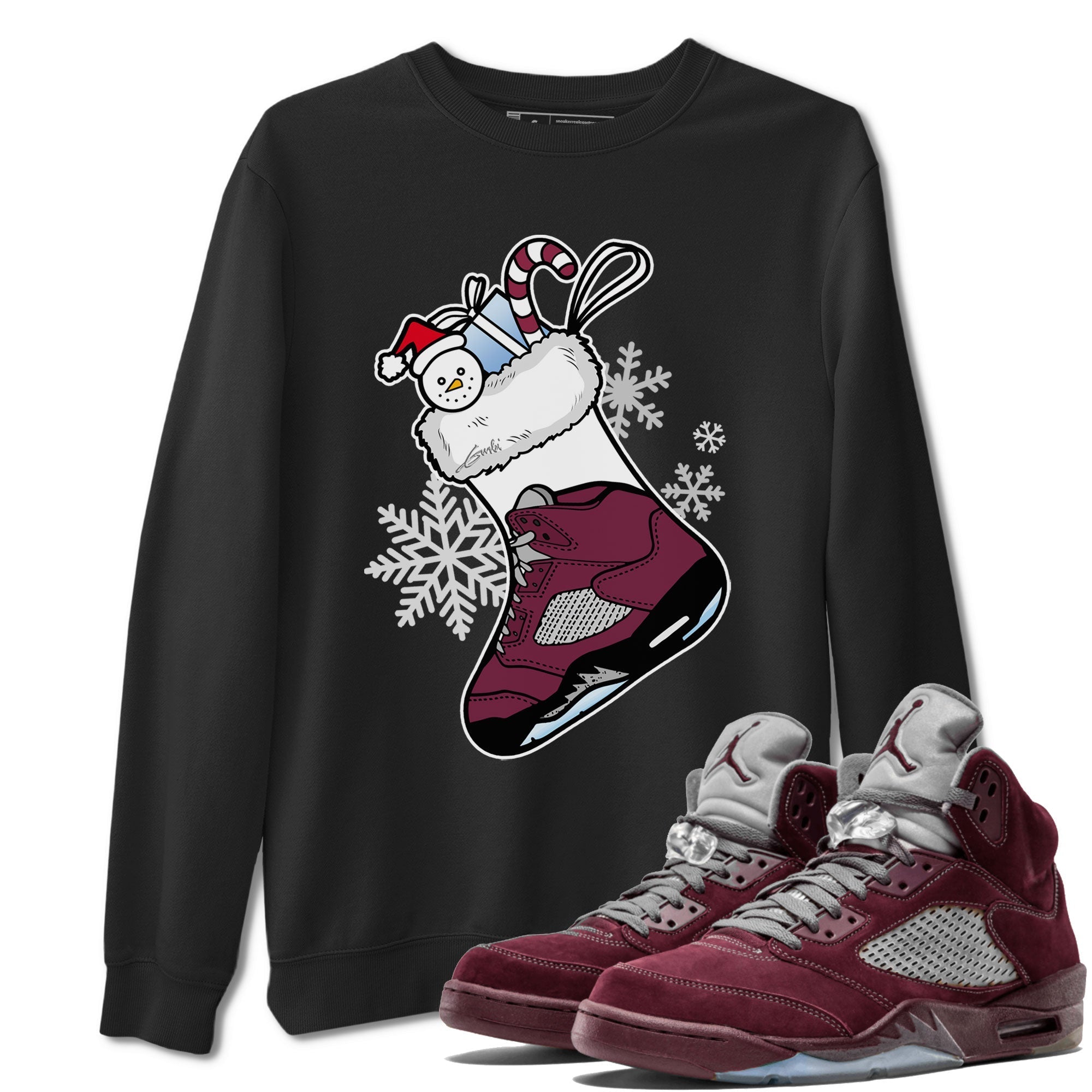 snkmatch Stocking snkmatch Tee - Air Jordan 5 Burgundy