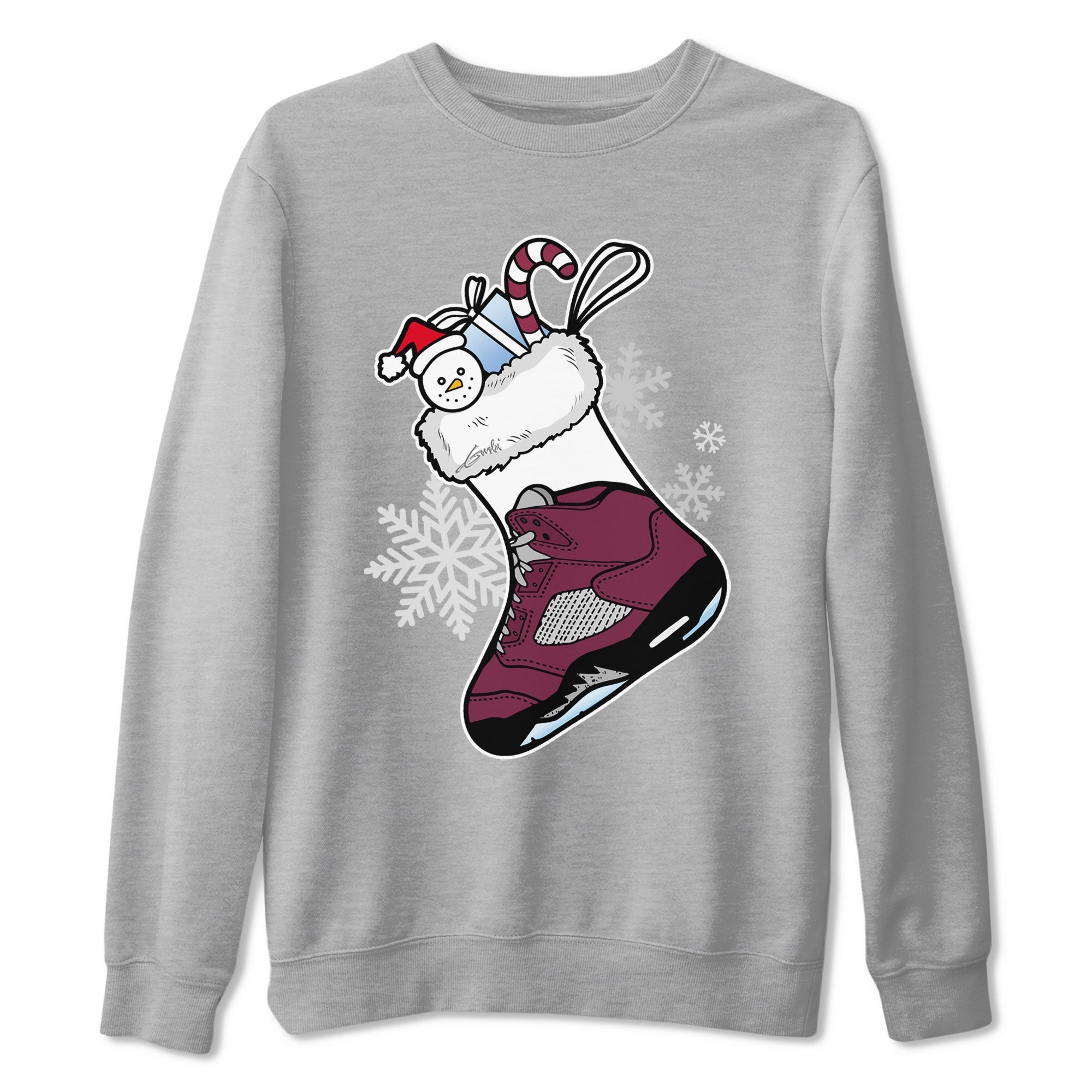 snkmatch Stocking snkmatch Tee - Air Jordan 5 Burgundy