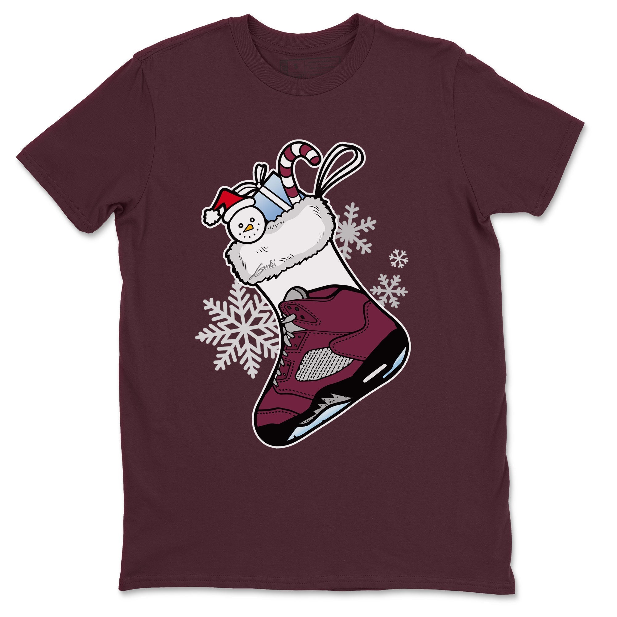 snkmatch Stocking snkmatch Tee - Air Jordan 5 Burgundy