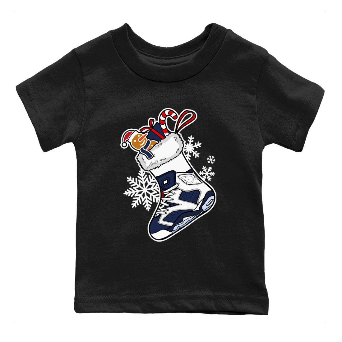 snkmatch Stocking snkmatch Tees Kids - Air Jordan 6 White And Midnight Navy