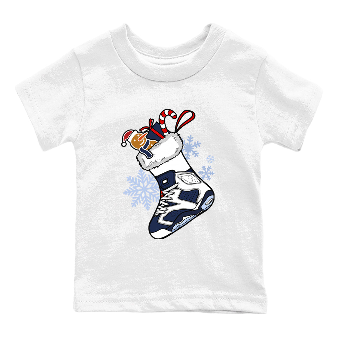 snkmatch Stocking snkmatch Tees Kids - Air Jordan 6 White And Midnight Navy