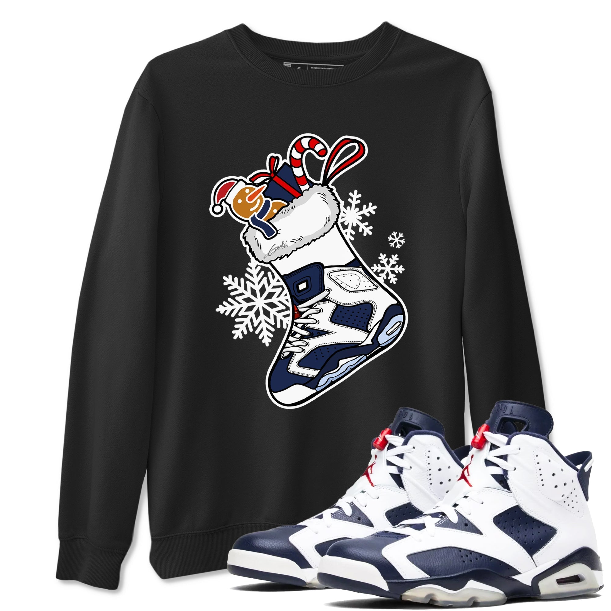 snkmatch Stocking snkmatch Tees - Air Jordan 6 White And Midnight Navy