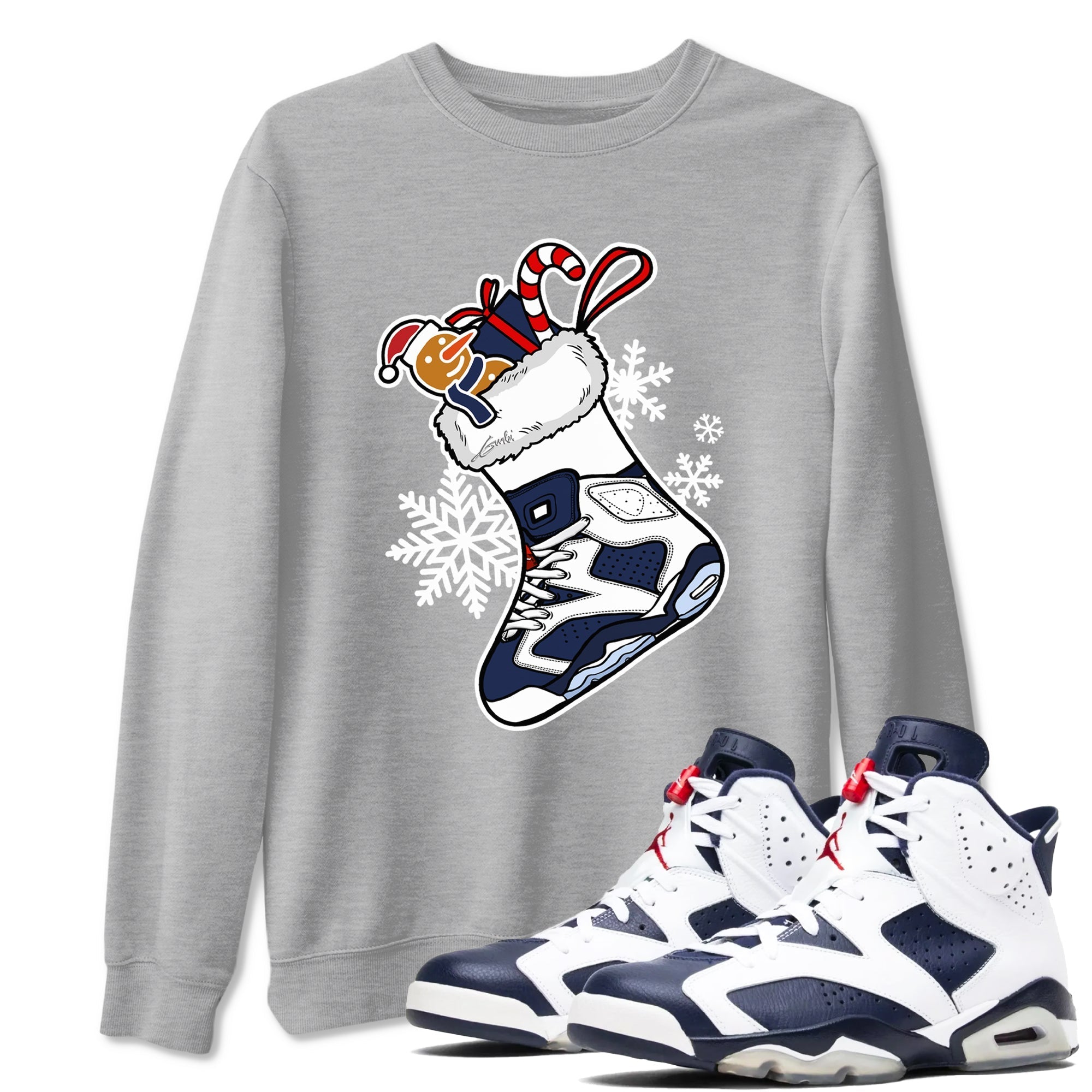 snkmatch Stocking snkmatch Tees - Air Jordan 6 White And Midnight Navy