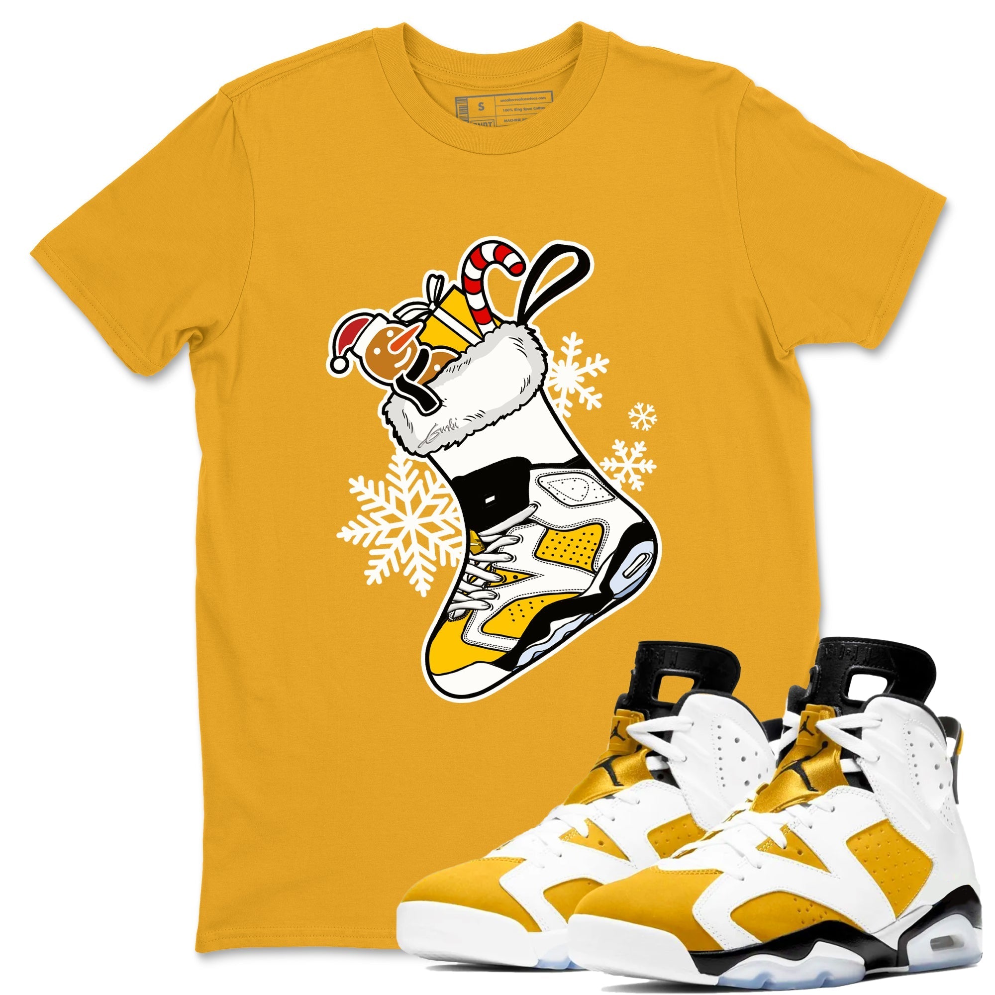 snkmatch Stocking snkmatch Tees - Air Jordan 6 Yellow Ochre