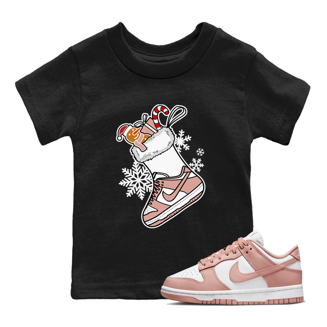 snkmatch Stocking snkmatch Tees Kids - Dunk Rose Whisper