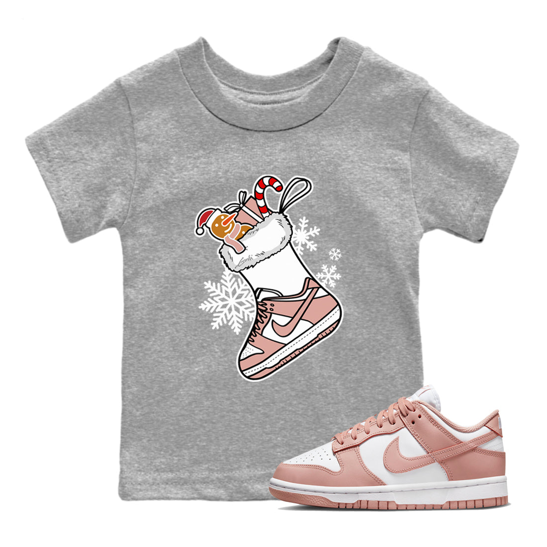 snkmatch Stocking snkmatch Tees Kids - Dunk Rose Whisper