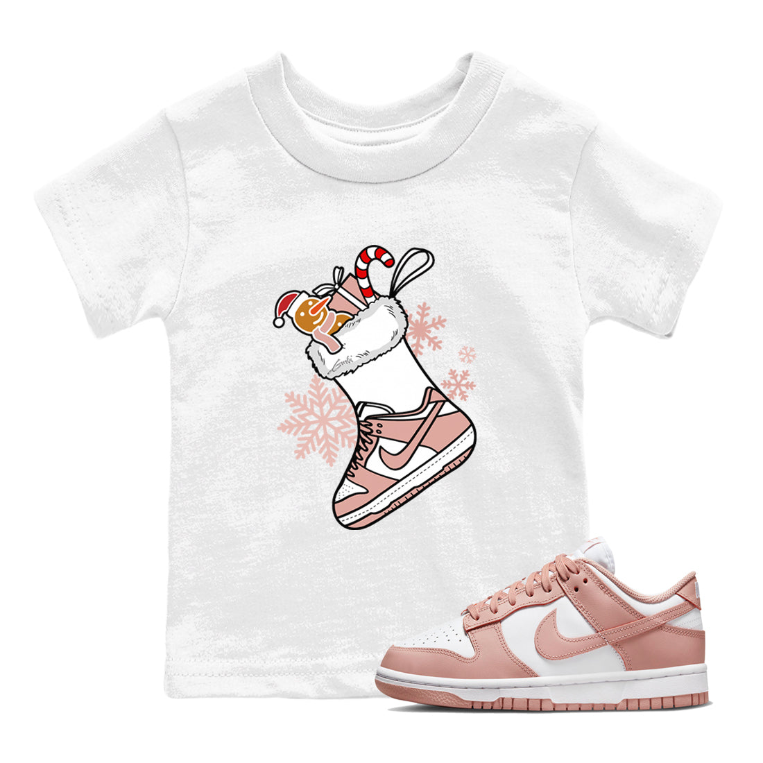 snkmatch Stocking snkmatch Tees Kids - Dunk Rose Whisper