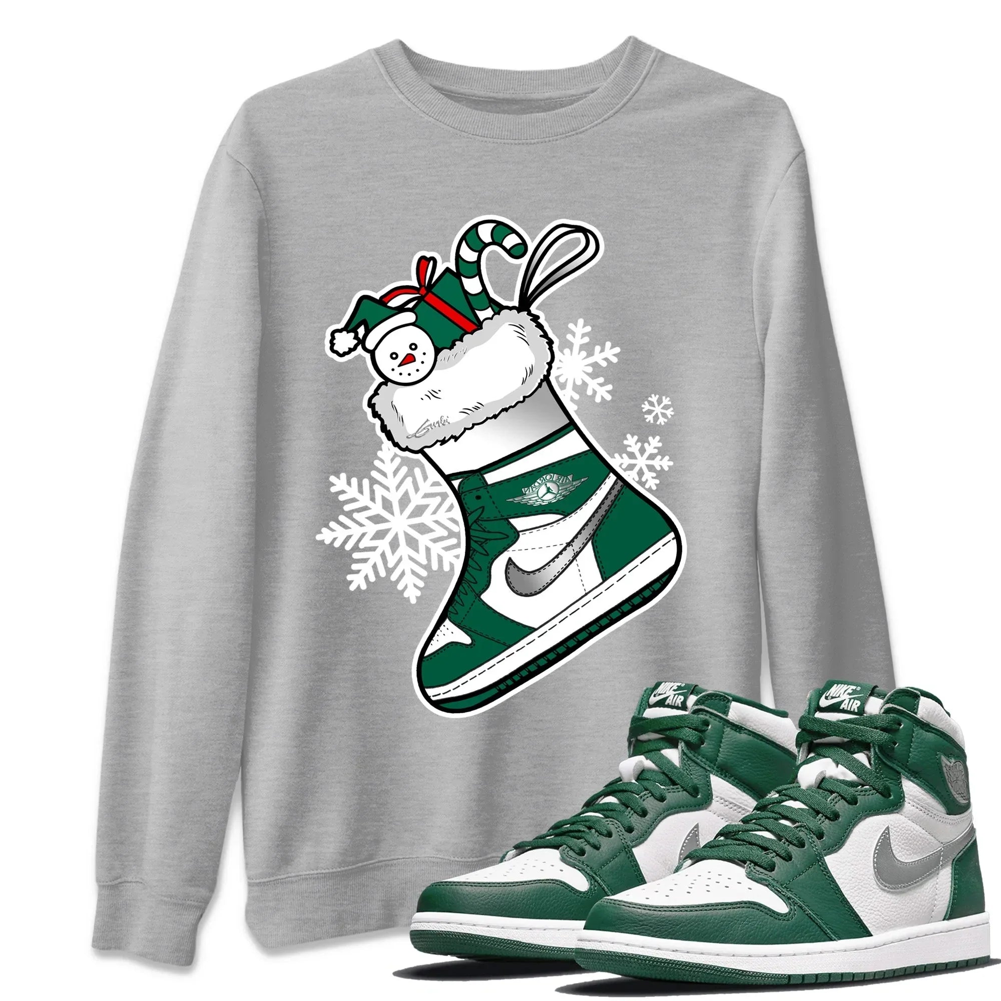 snkmatch Stocking Unisex Tops - Air Jordan 1 Gorge Green