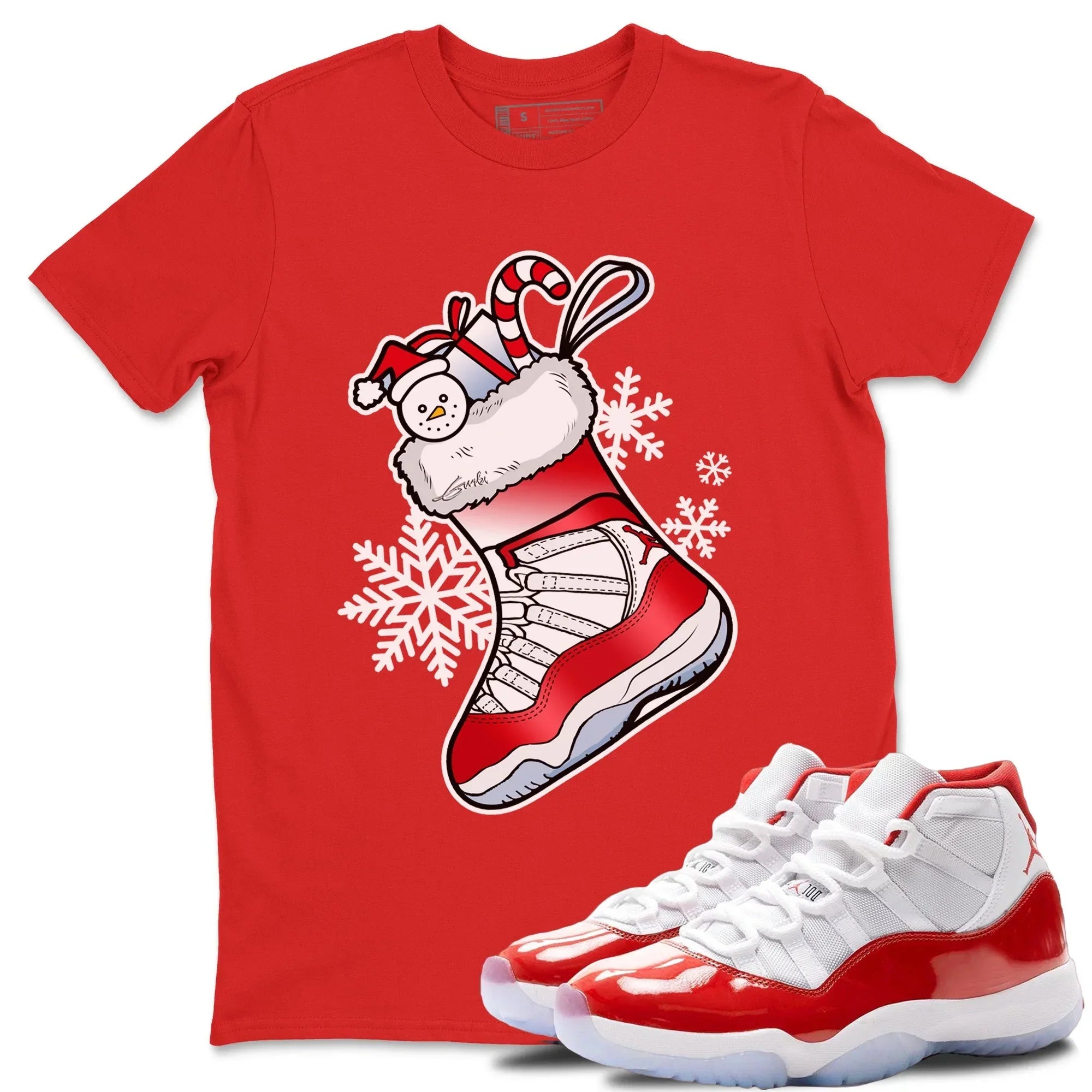 snkmatch Stocking Unisex Tops - Air Jordan 11 Cherry