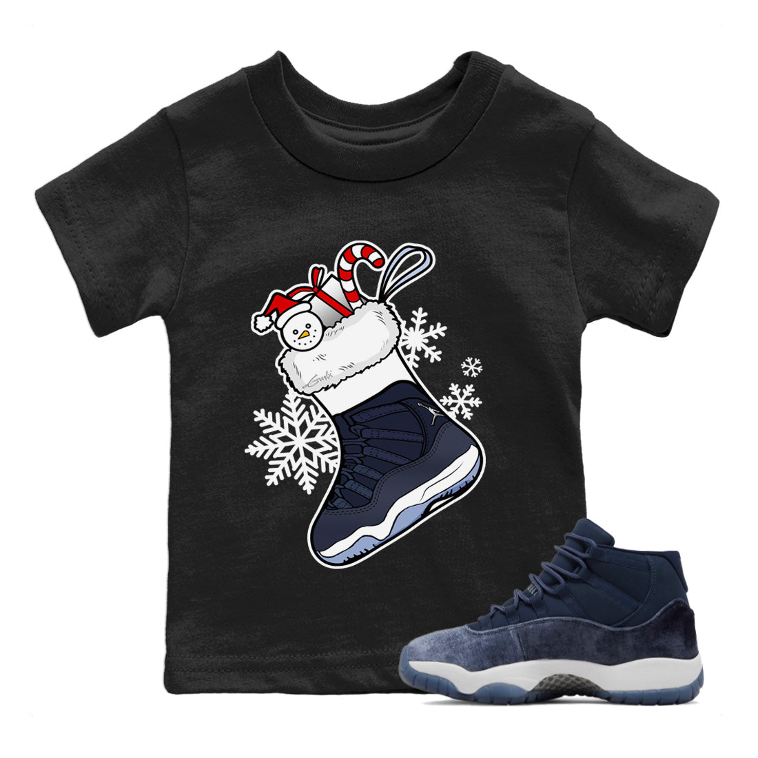snkmatch Stocking Kids Tops - Air Jordan 11 Midnight Navy
