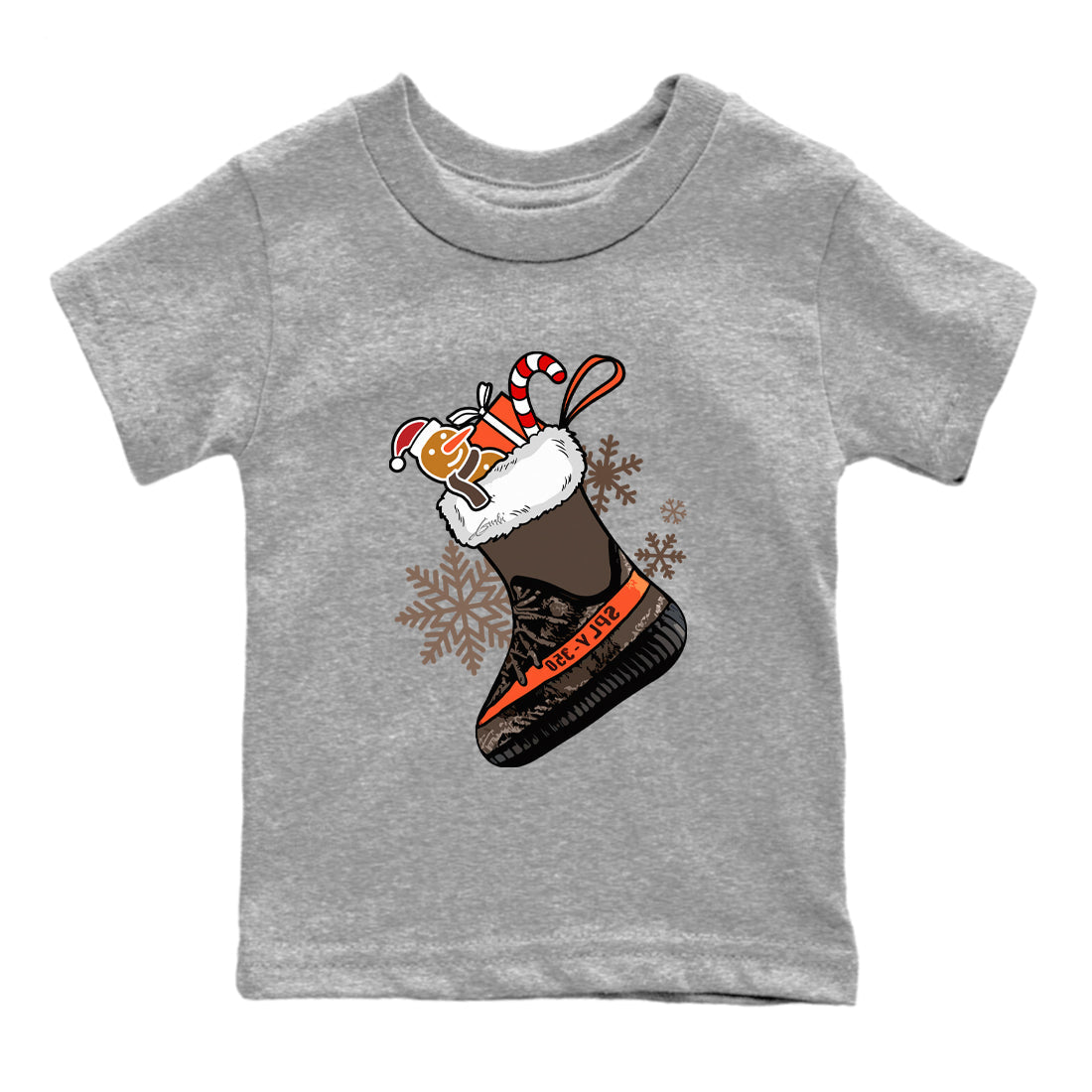 Sneaker Stocking SNRT Sneaker Tees Kids - Yeezy 350 Carbon Beluga
