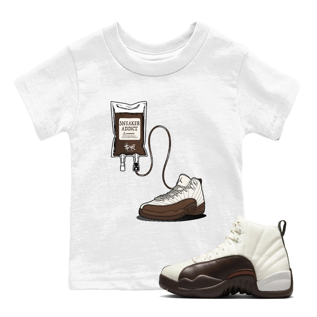 snkmatch Therapy snkmatch Tees Kids - Air Jordan 12 Baroque Brown