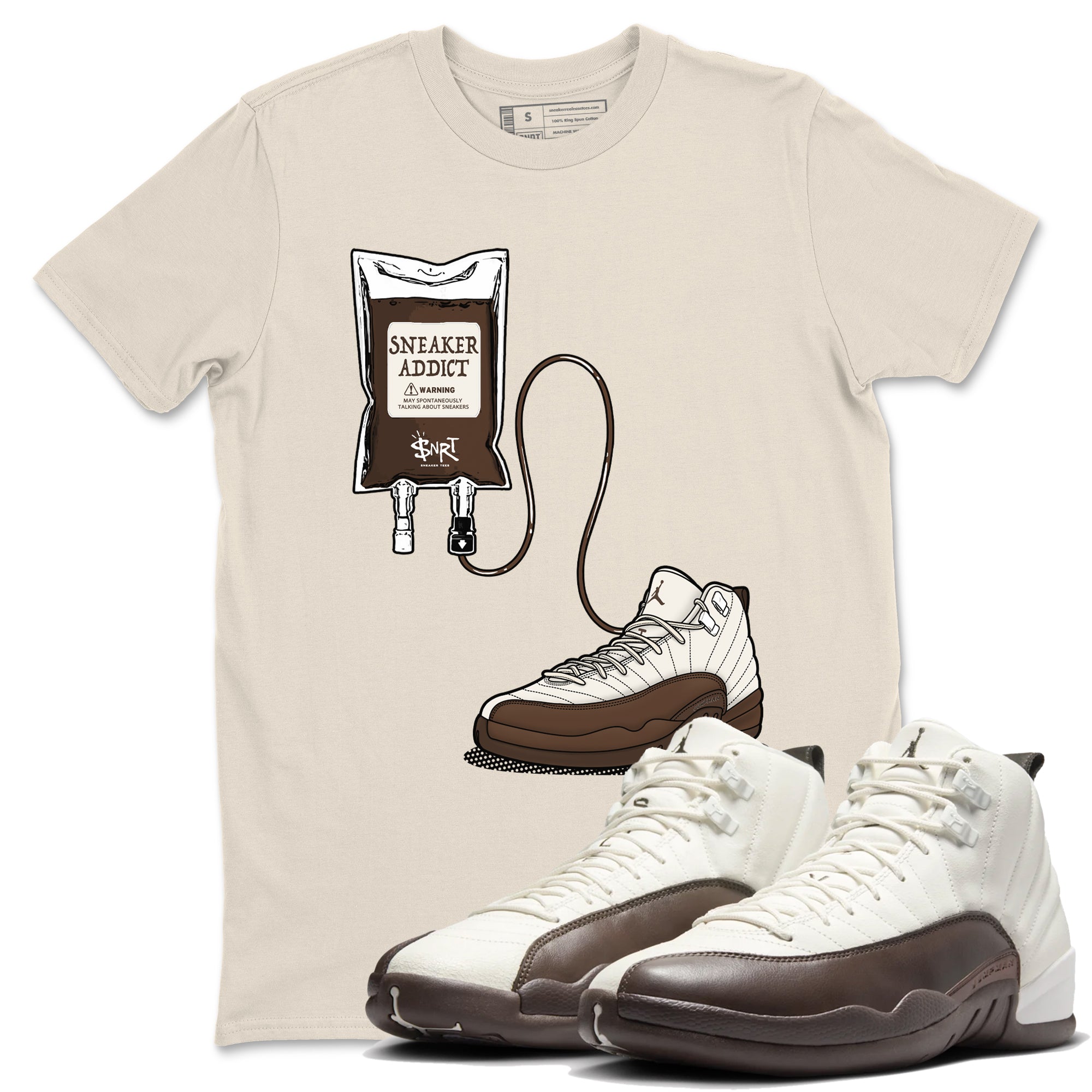 snkmatch Therapy snkmatch Tees - Air Jordan 12 Baroque Brown