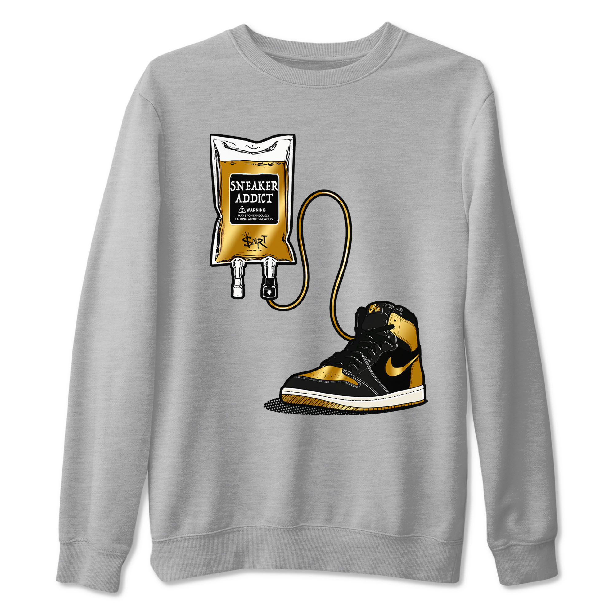 snkmatch Therapy snkmatch Tees - Air Jordan 1 Black Metallic Gold