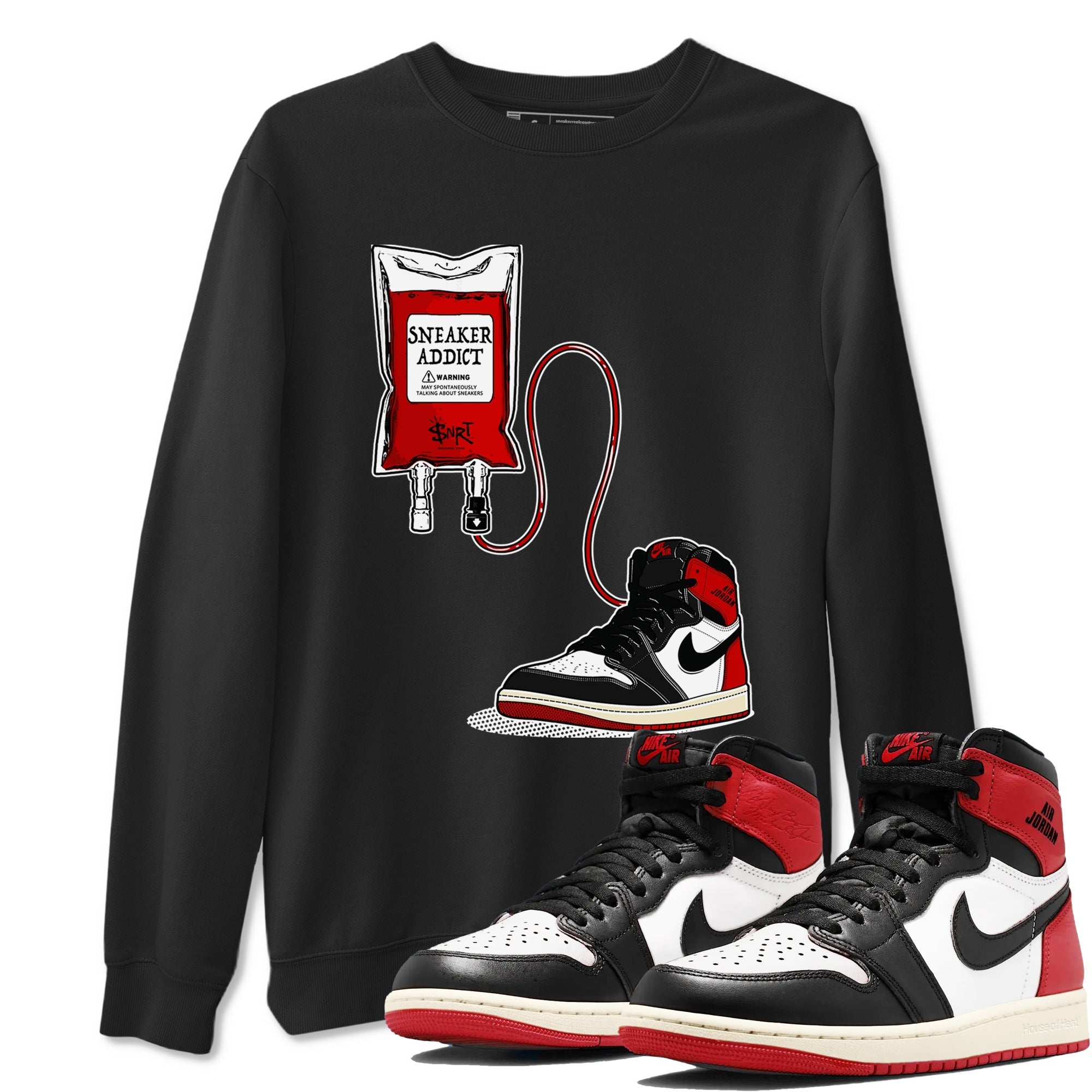 snkmatch Therapy snkmatch Tees - Air Jordan 1 Black Toe Reimagined