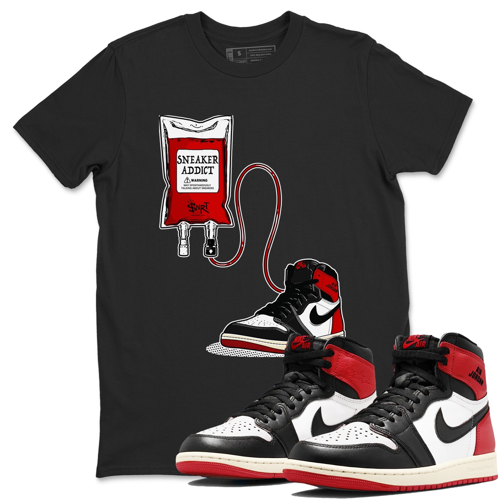 snkmatch Therapy snkmatch Tees - Air Jordan 1 Black Toe Reimagined