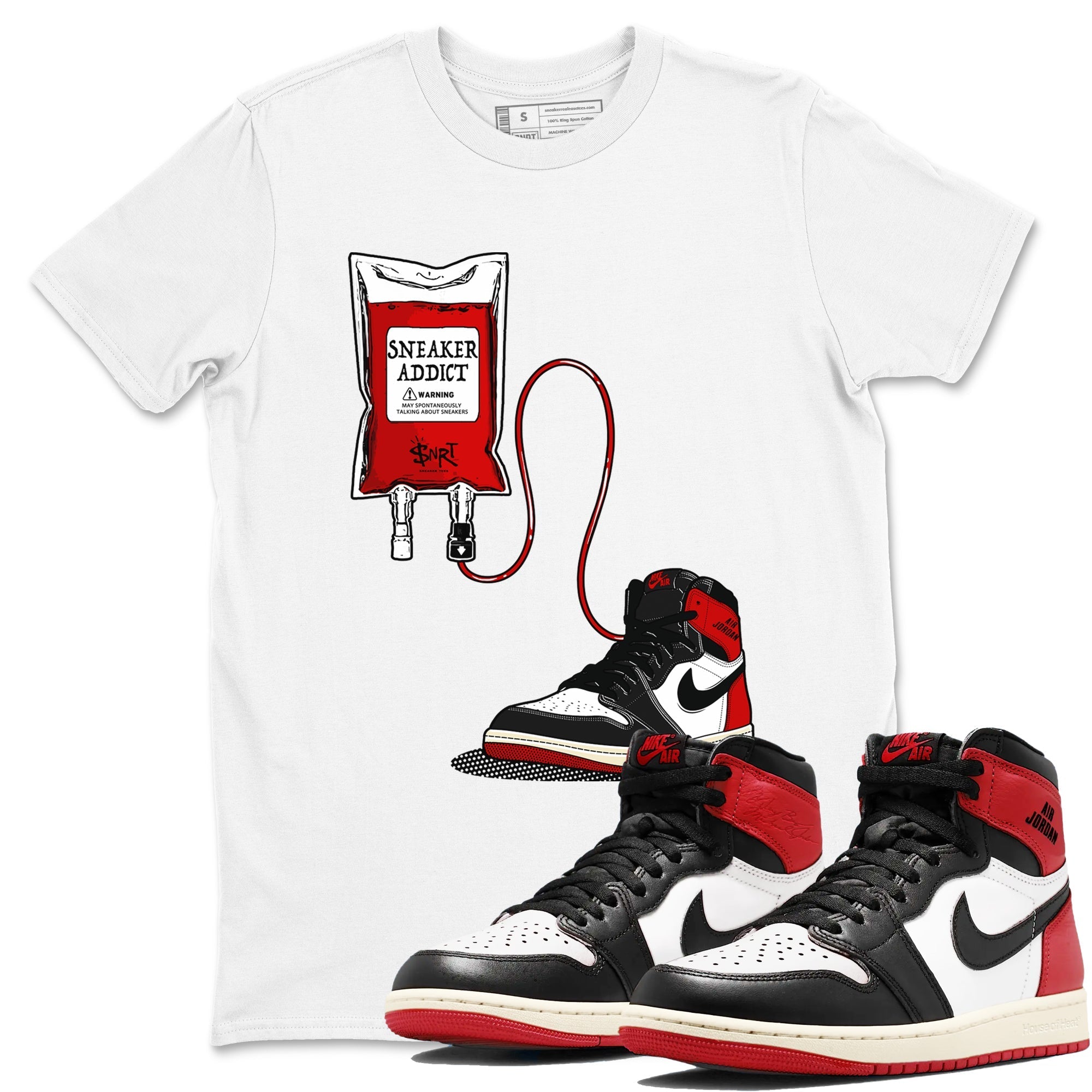 snkmatch Therapy snkmatch Tees - Air Jordan 1 Black Toe Reimagined