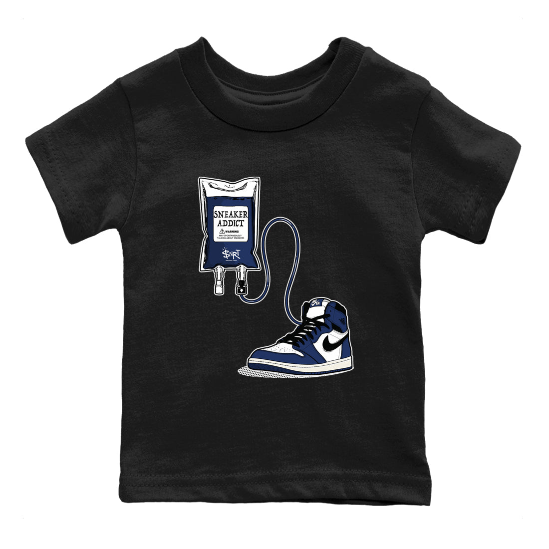 snkmatch Therapy snkmatch Tees Kids - Air Jordan 1 Midnight Navy