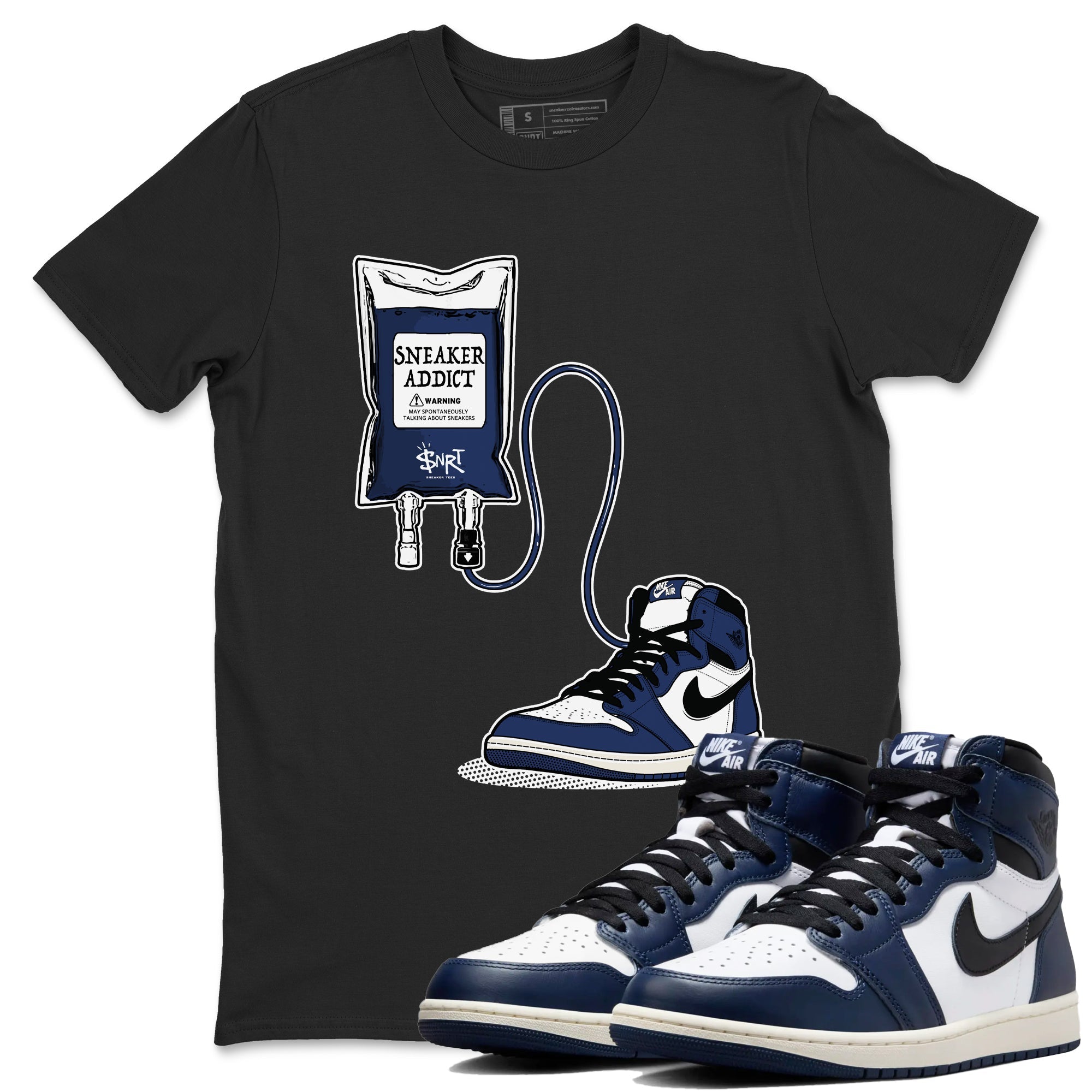 snkmatch Therapy snkmatch Tees - Air Jordan 1 Midnight Navy